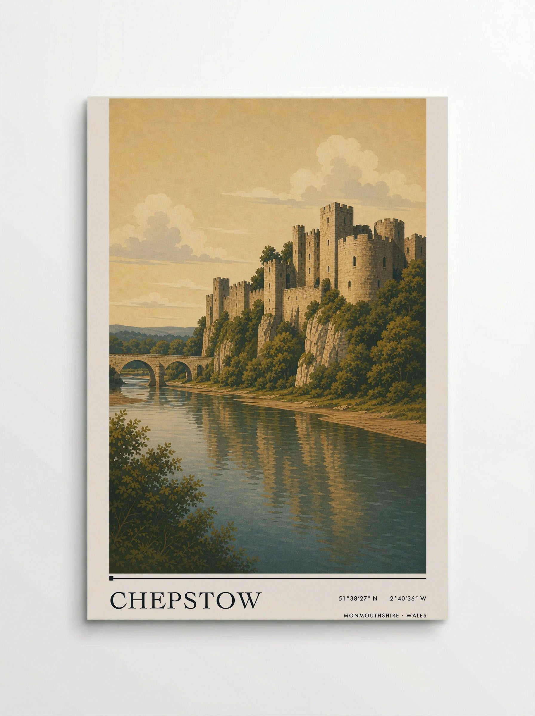 Chepstow Monmouthshire Wales Travel Poster - Poster
