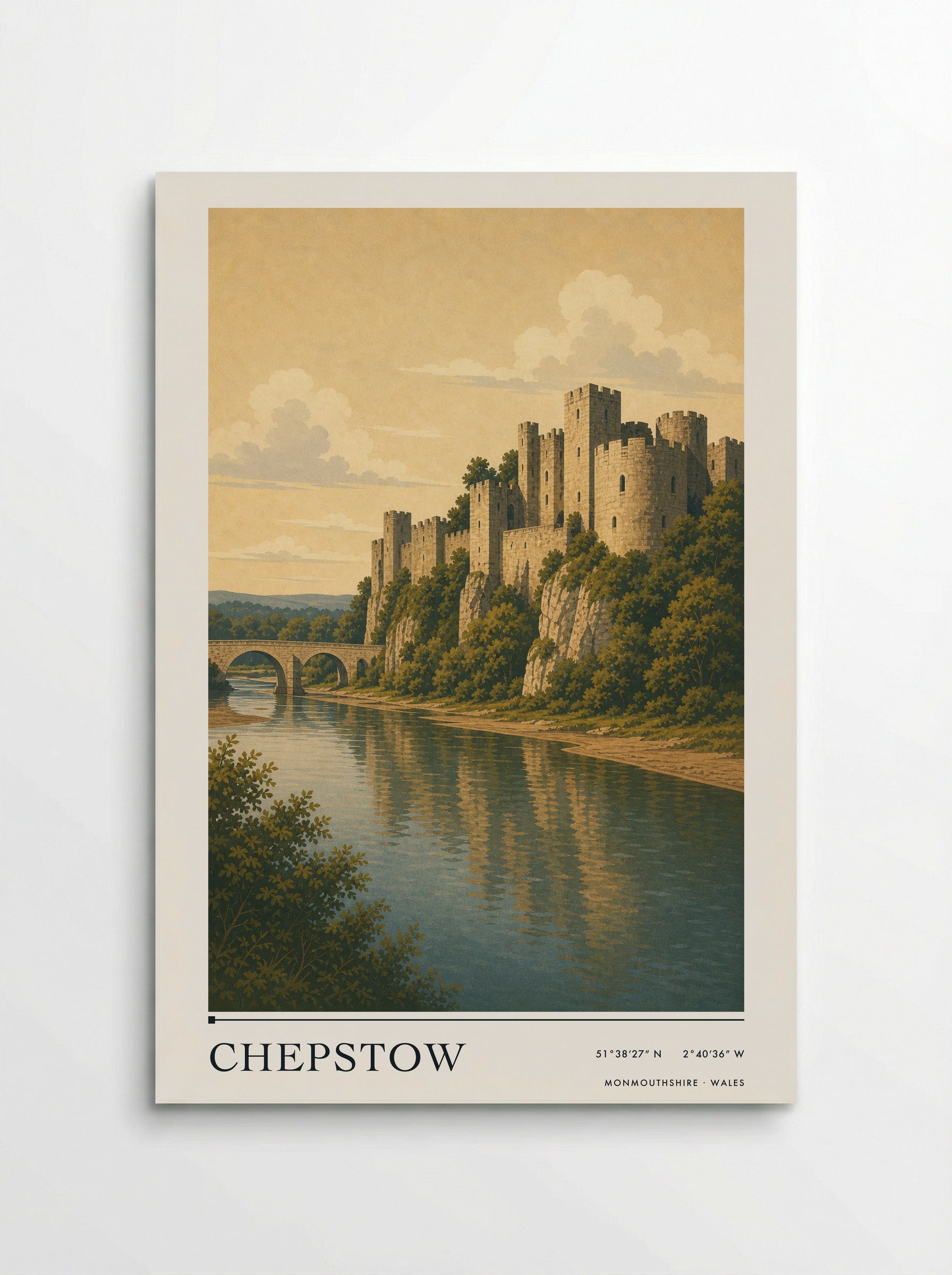 Chepstow Monmouthshire Wales Travel Poster - Poster