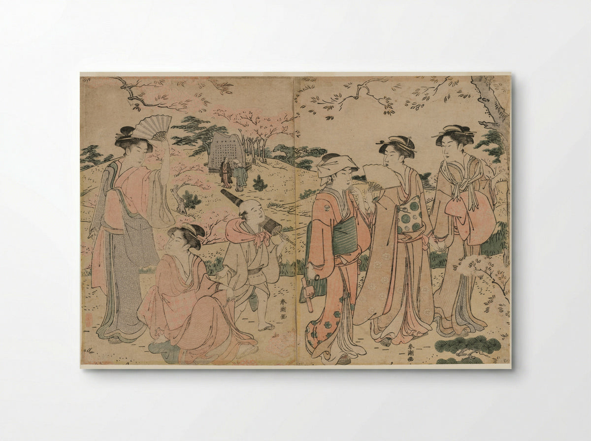 Cherry Blossoms in Spring - Katsukawa Shunchô - Poster