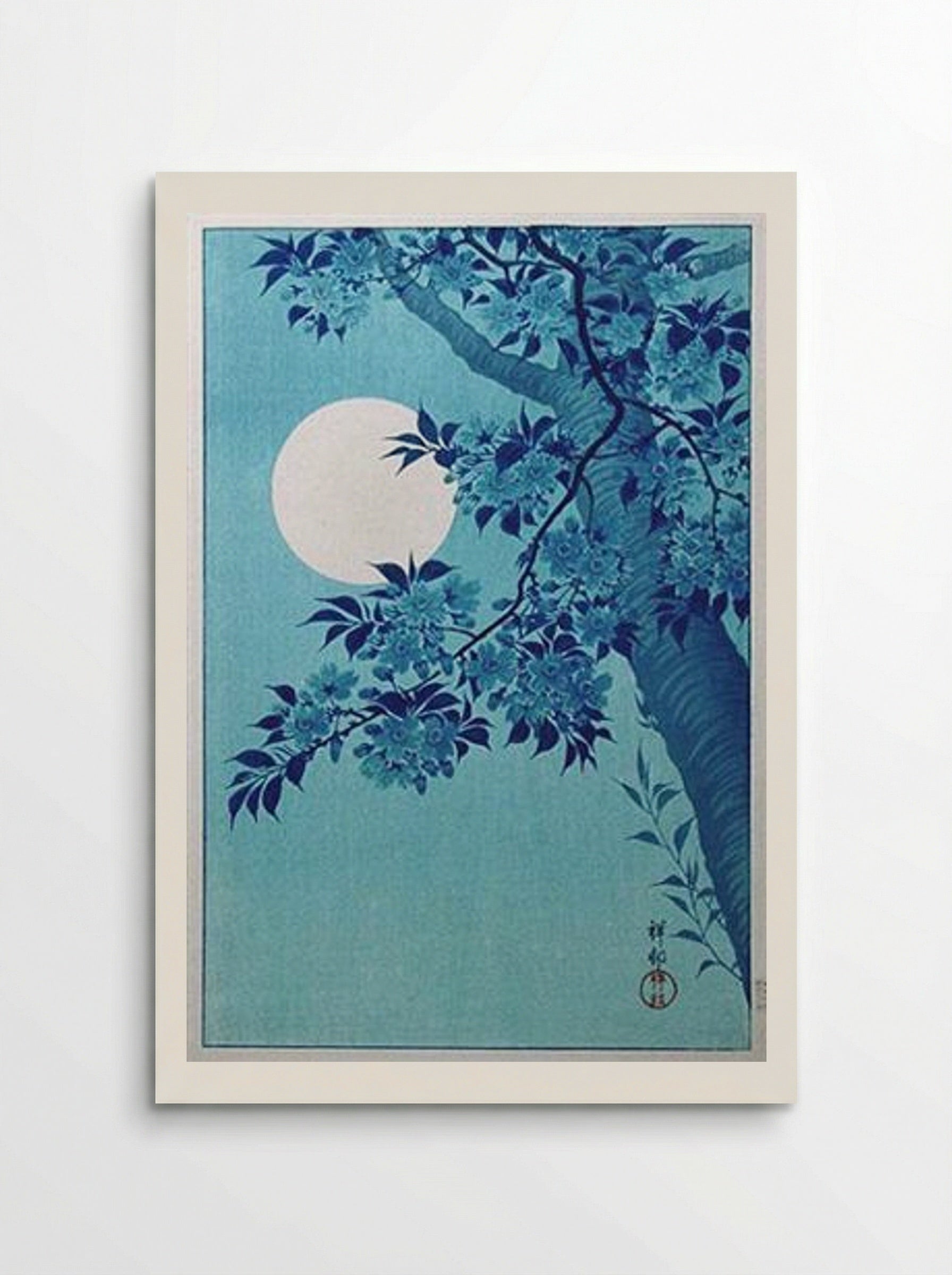Cherry on a Moonlit Night - Ohara Koson - Poster