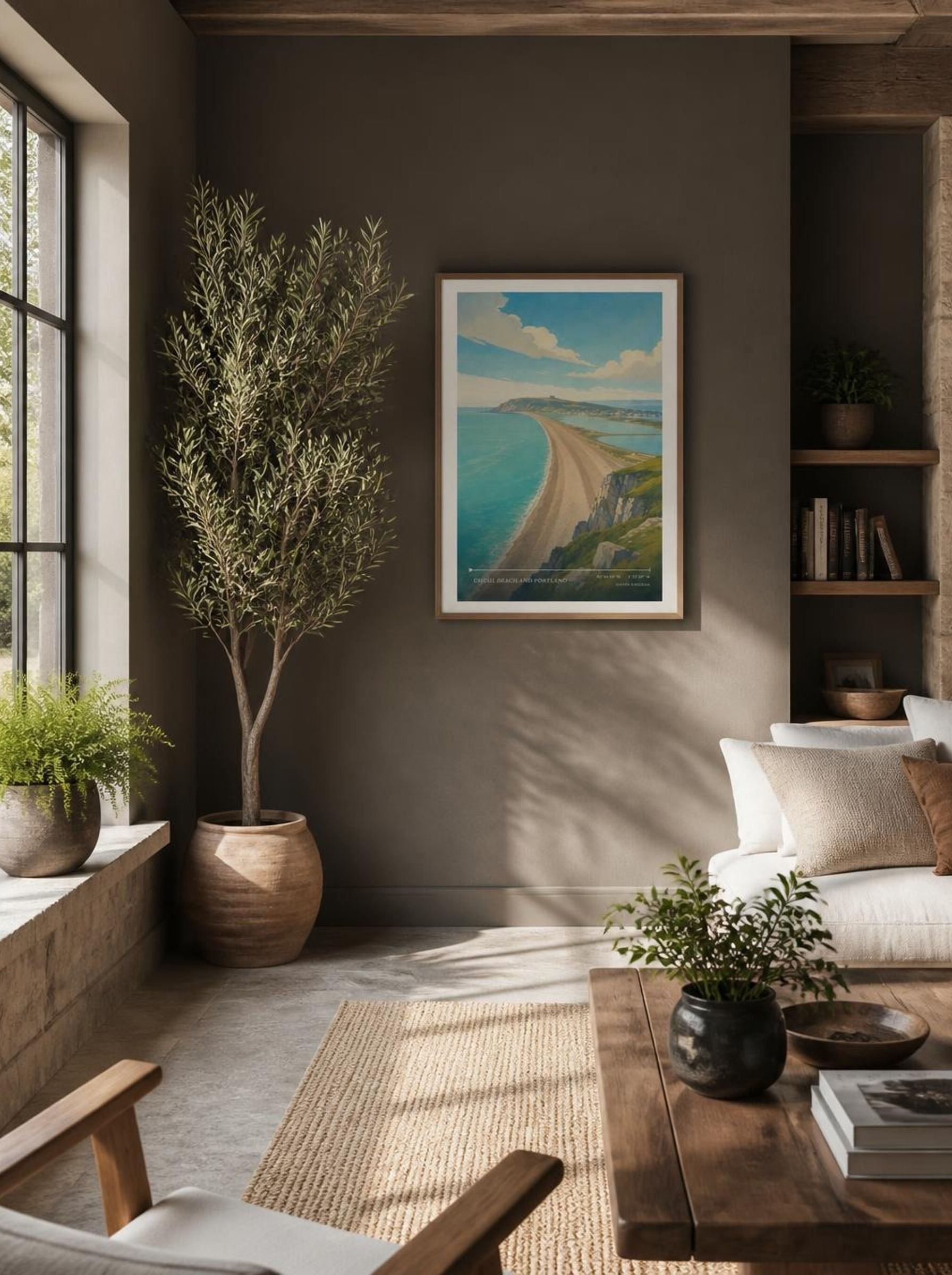 Chesil Beach and Portland United Kingdom Travel Poster - Lifestyle