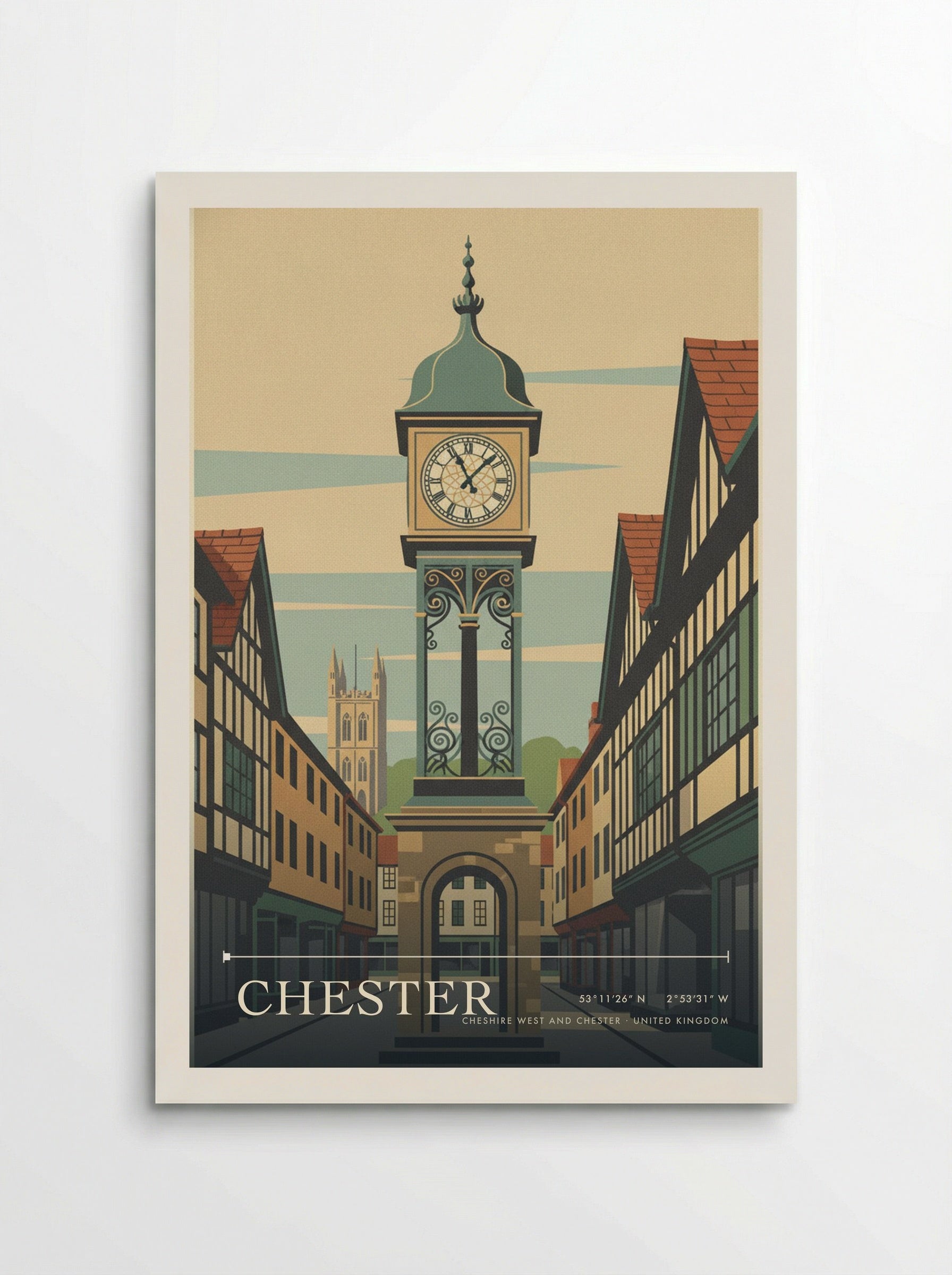 Chester Cheshire West and Chester United Kingdom Travel Poster - Poster