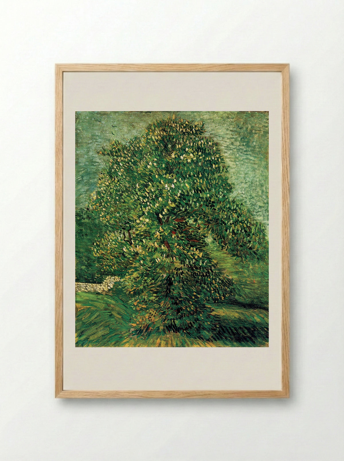Chestnut Tree in Blossom - Vincent van Gogh - Framed Print Wood