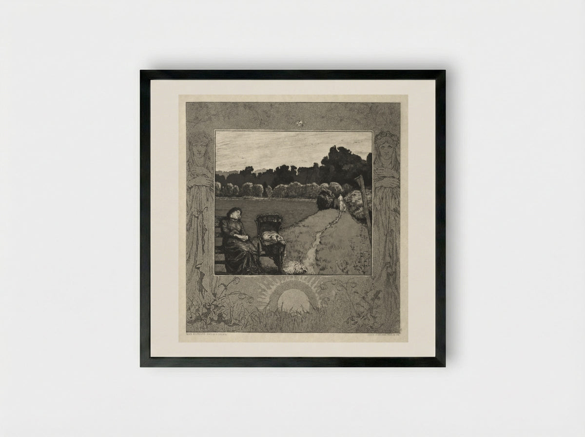 Child, from On Death, Part I, Opus XI - Max Klinger - Framed Print Black