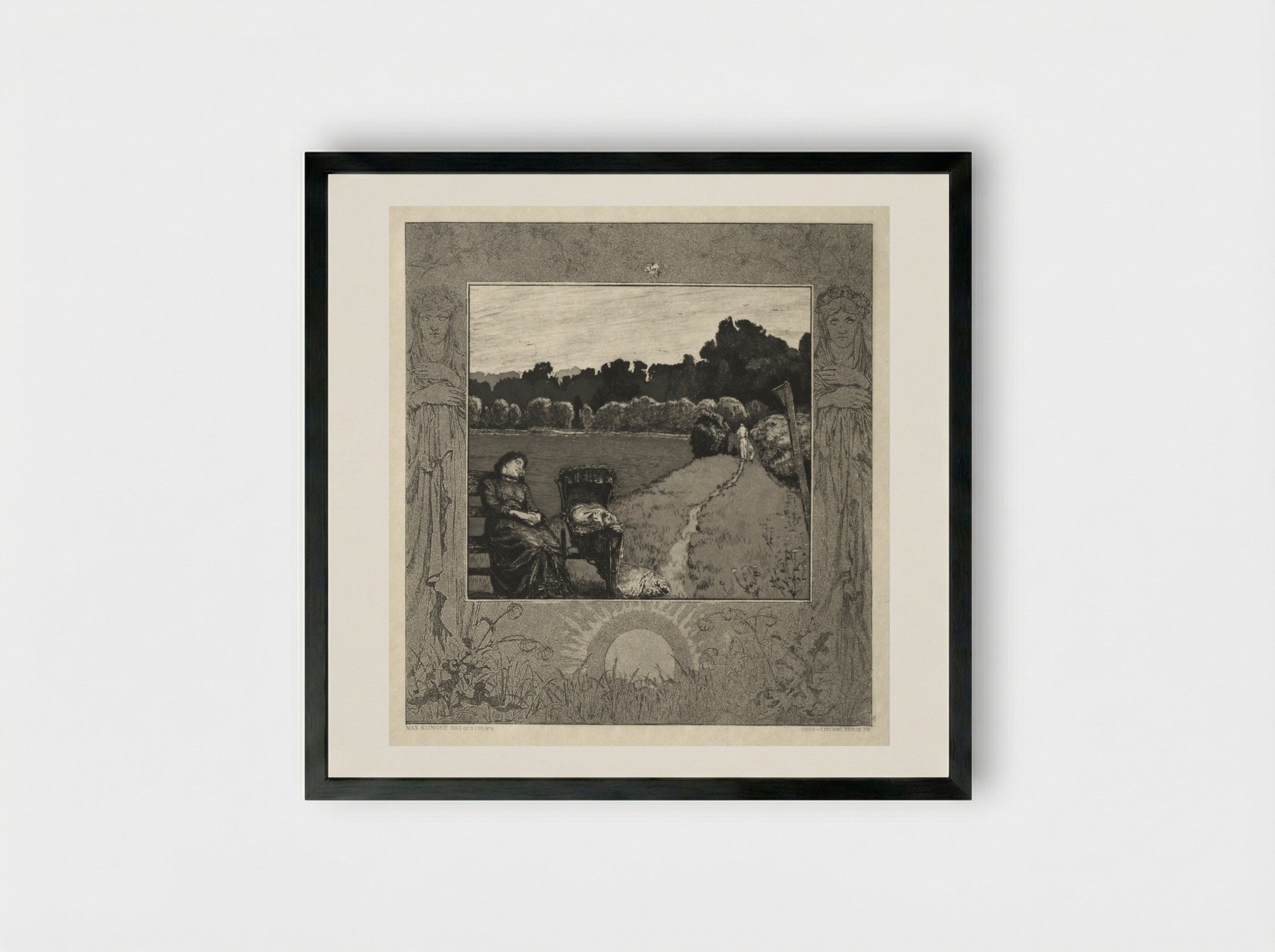 Child, from On Death, Part I, Opus XI - Max Klinger - Framed Print Black