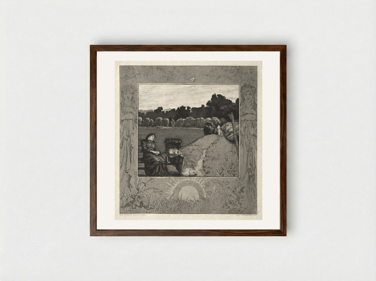 Child, from On Death, Part I, Opus XI - Max Klinger - Framed Print Dark Wood