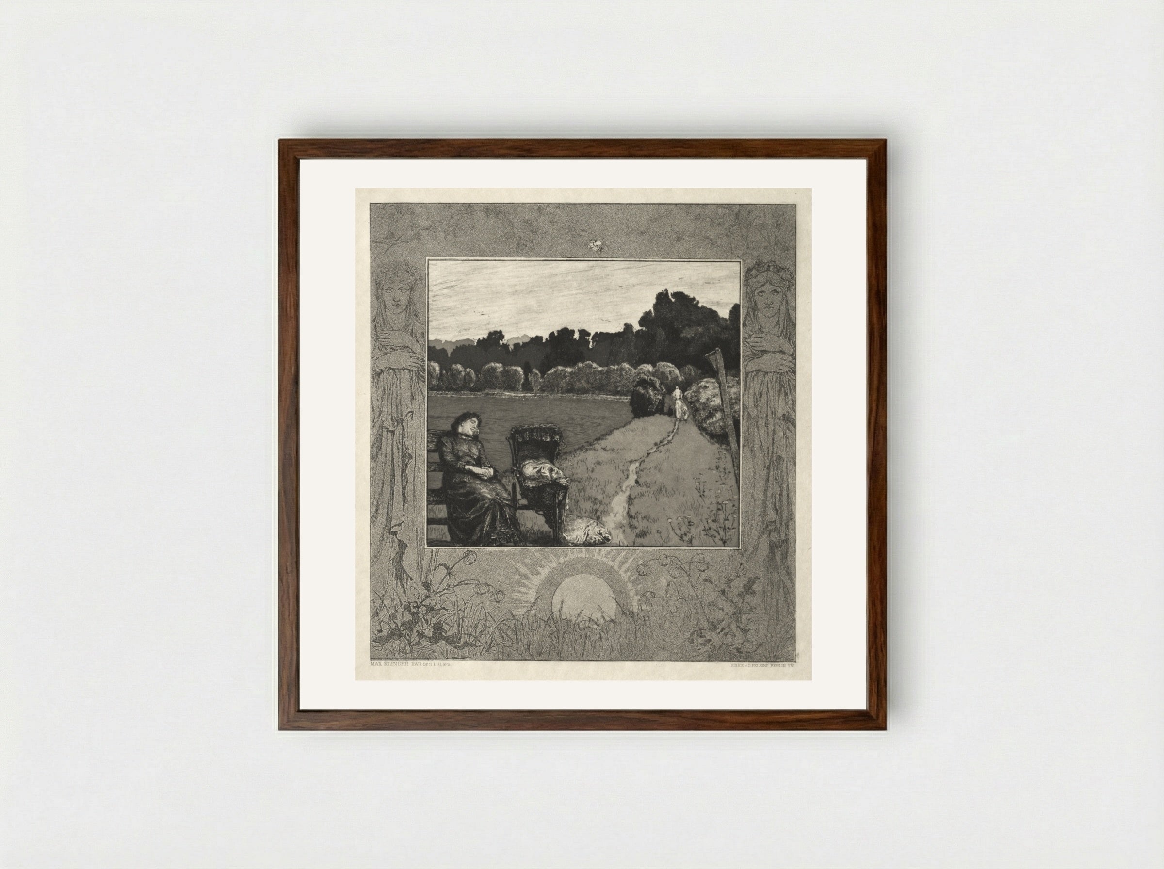 Child, from On Death, Part I, Opus XI - Max Klinger - Framed Print Dark Wood