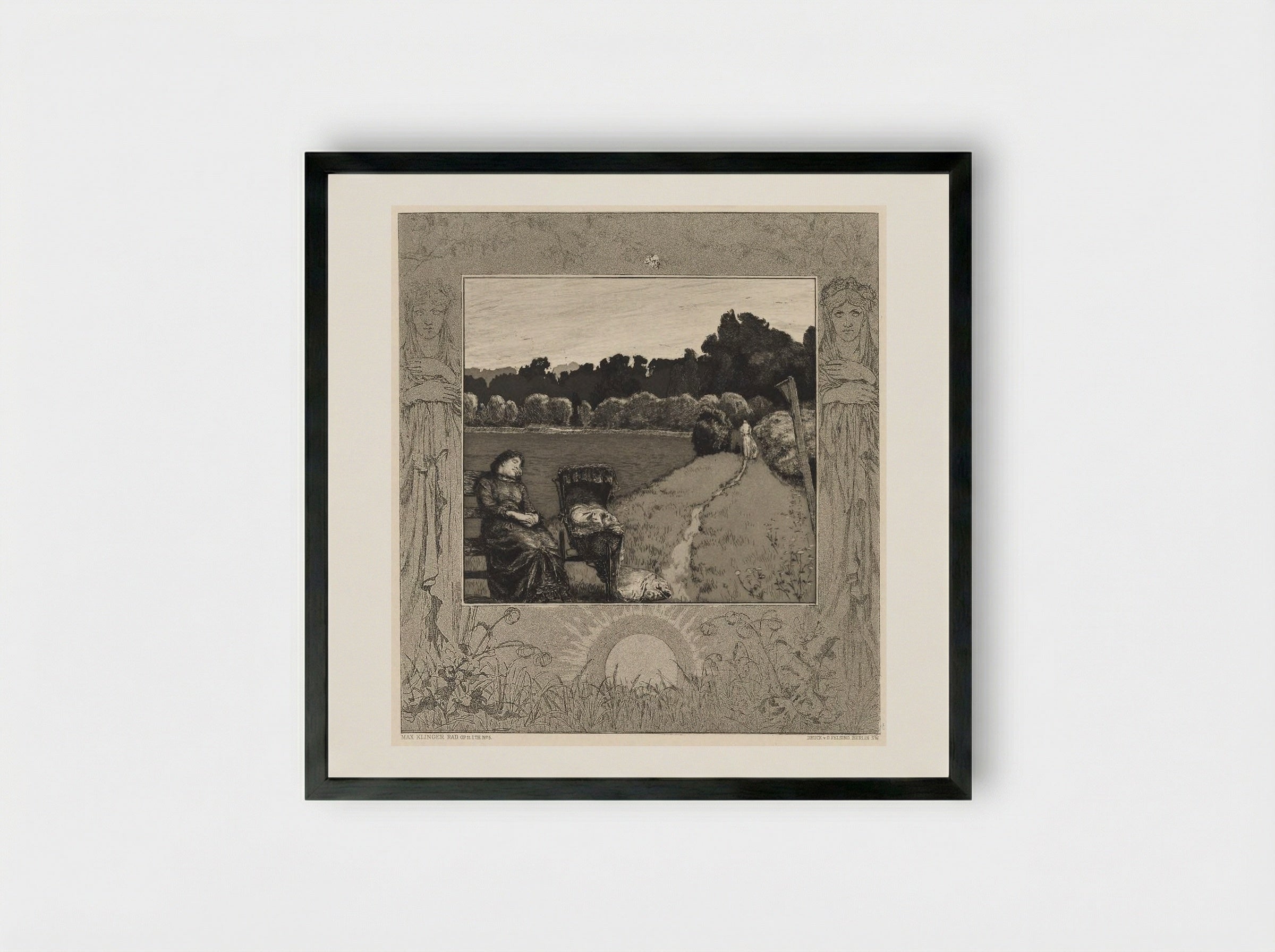 Child, from the portfolio On Death, Part One, Opus XI - Max Klinger - Framed Print Black