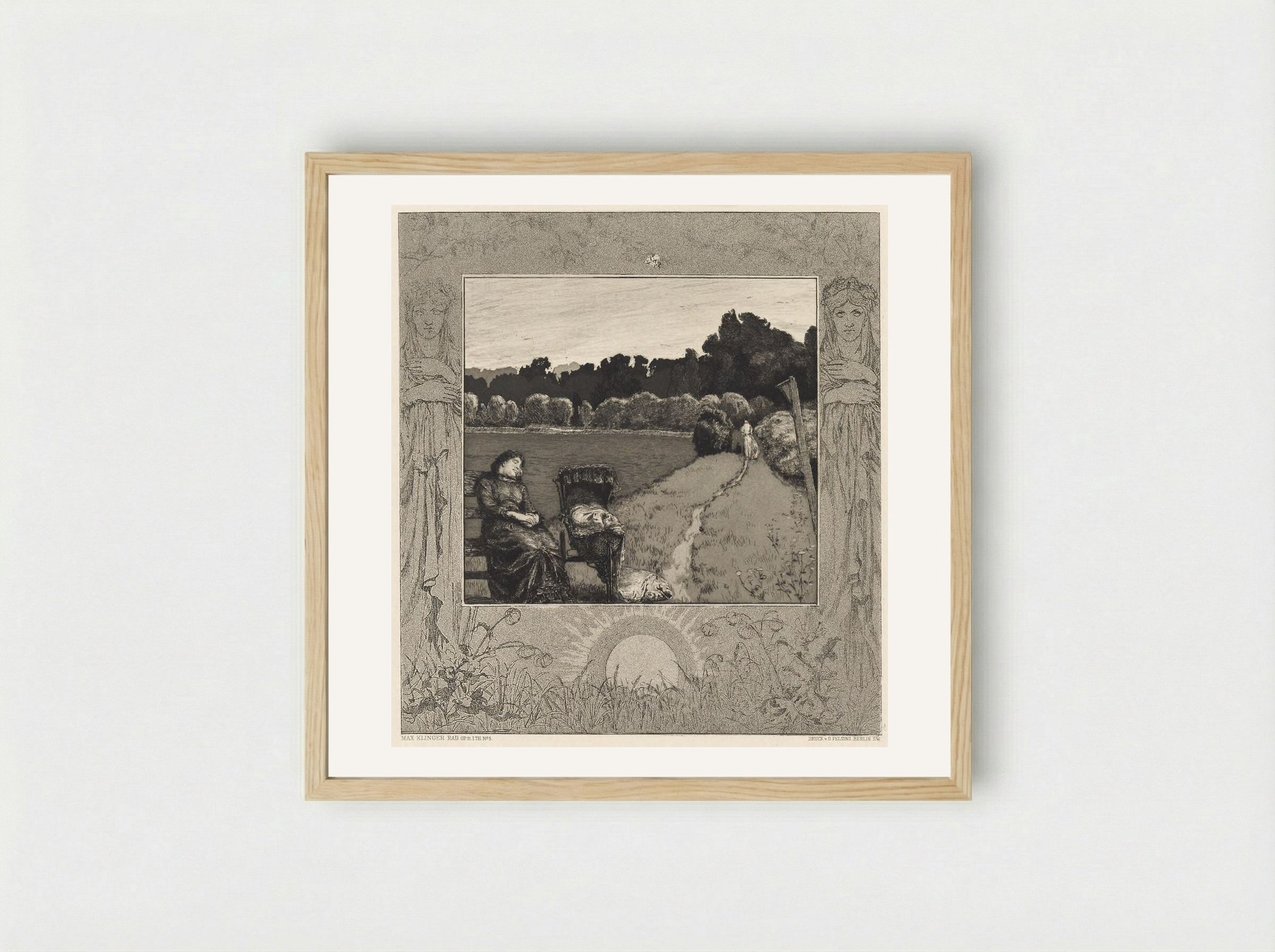 Child, from the portfolio On Death, Part One, Opus XI - Max Klinger - Framed Print Wood