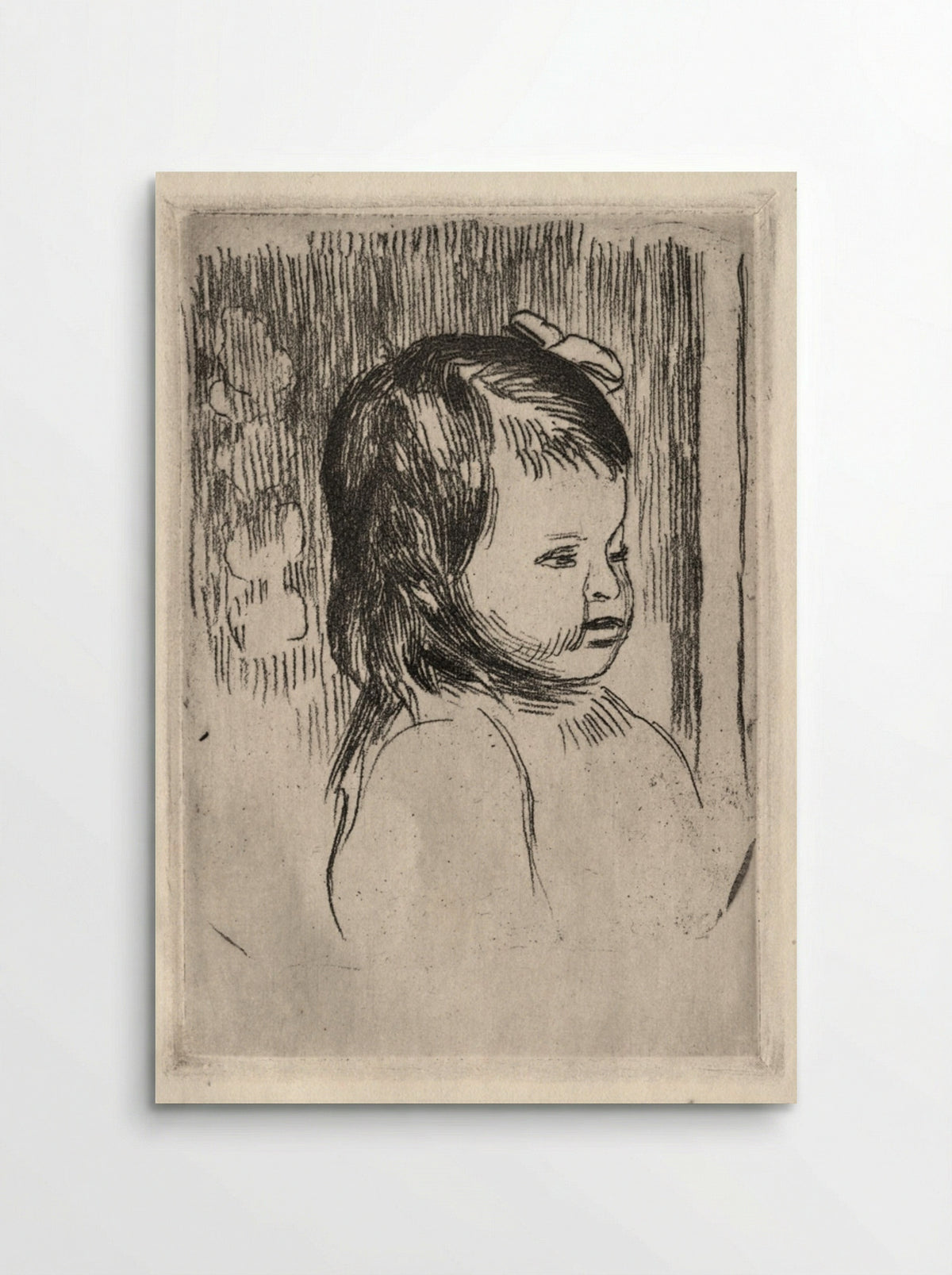 Child's Bust, Turned to the Right - Pierre-Auguste Renoir - Poster