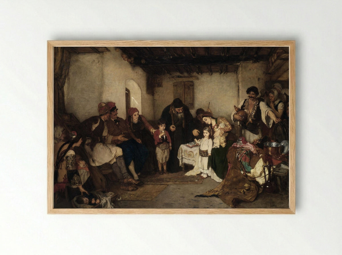 Children Engagement - Nikolaos Gyzis - Framed Print Wood