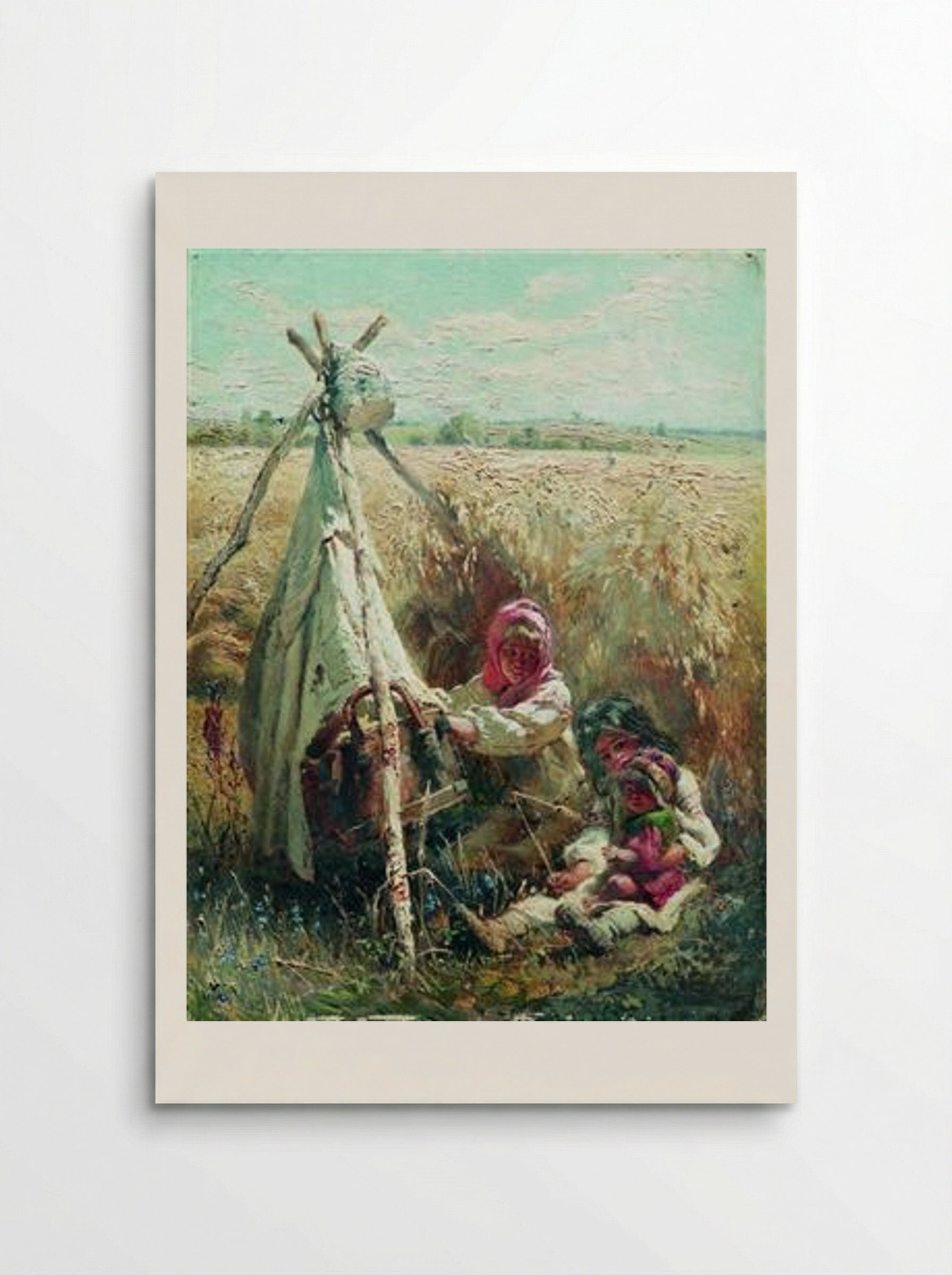 Children in a Field - Konstantin Makovsky - Poster