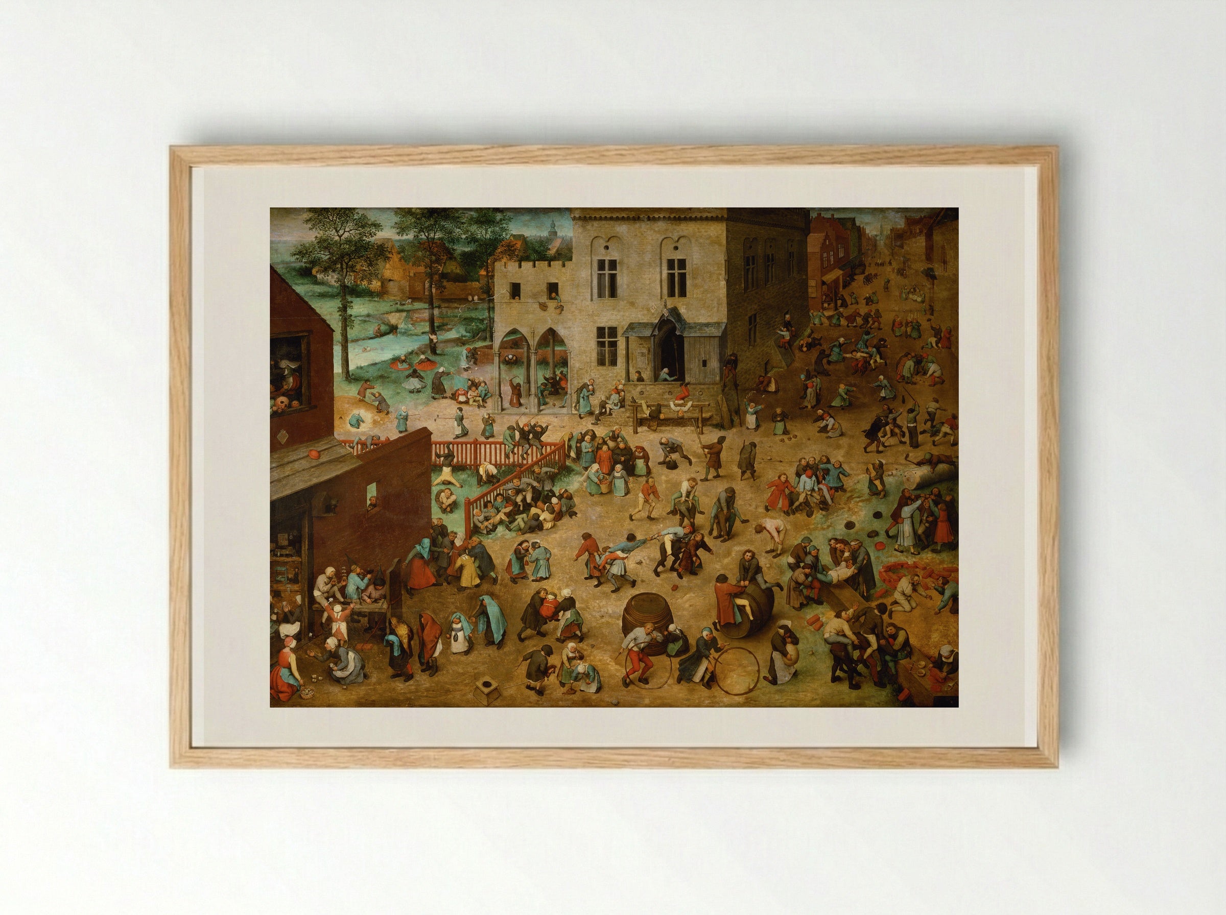 Children's Games - Pieter Bruegel the Elder - Framed Print Wood