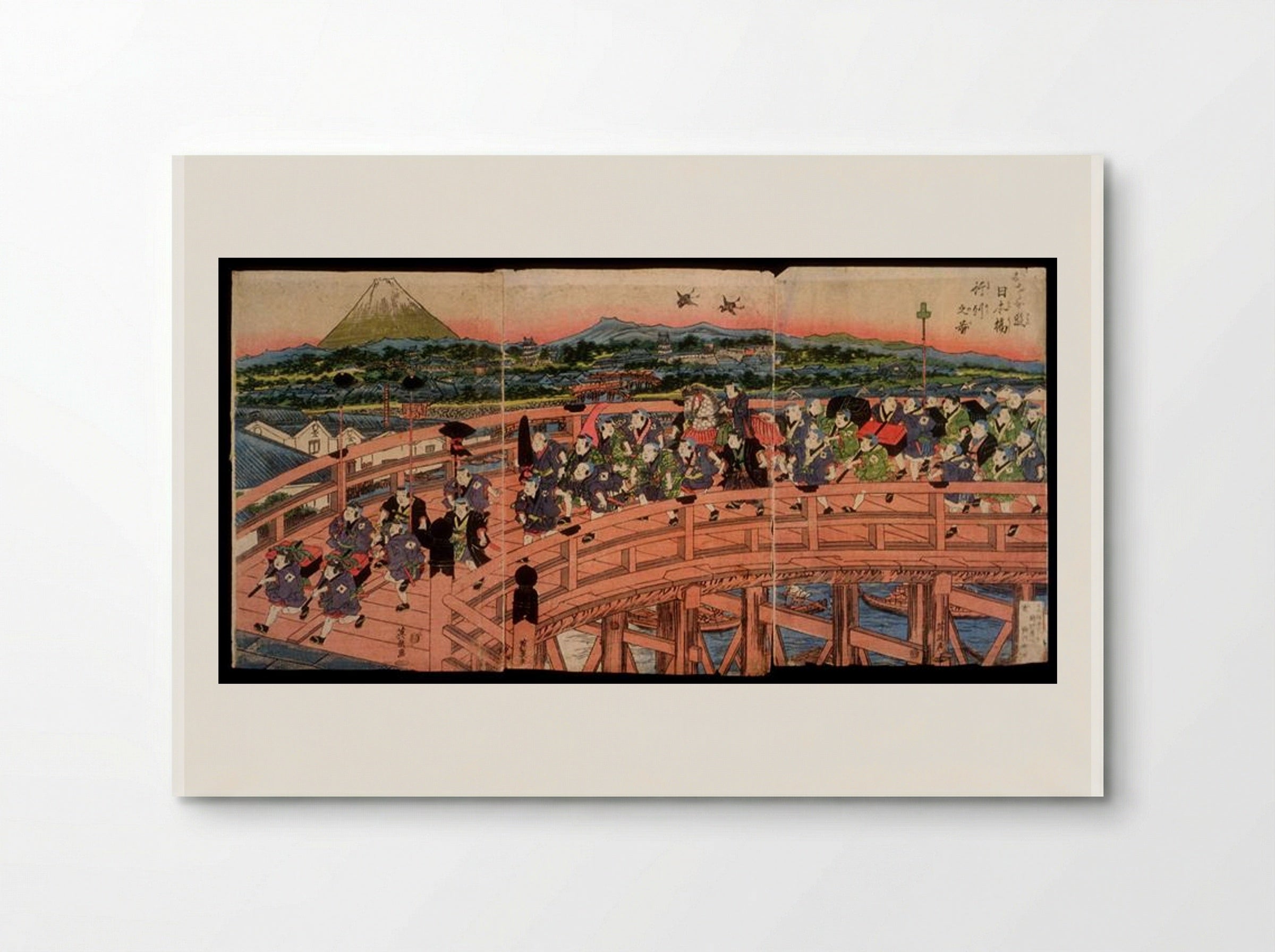 Children's Pastimes: A Procession on Nihon Bridge - Keisai Eisen - Poster