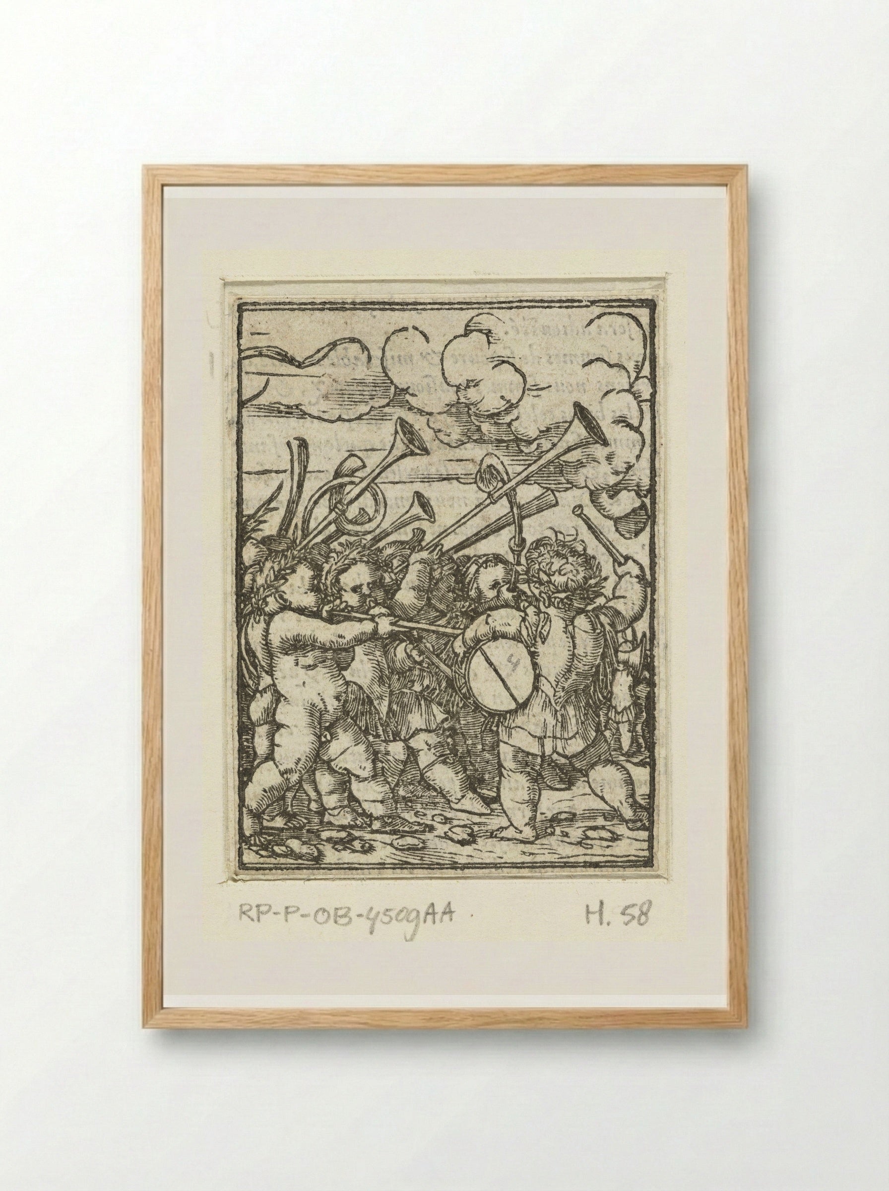 Children with Musical Instruments - Veit Rudolf Specklin - Framed Print Wood