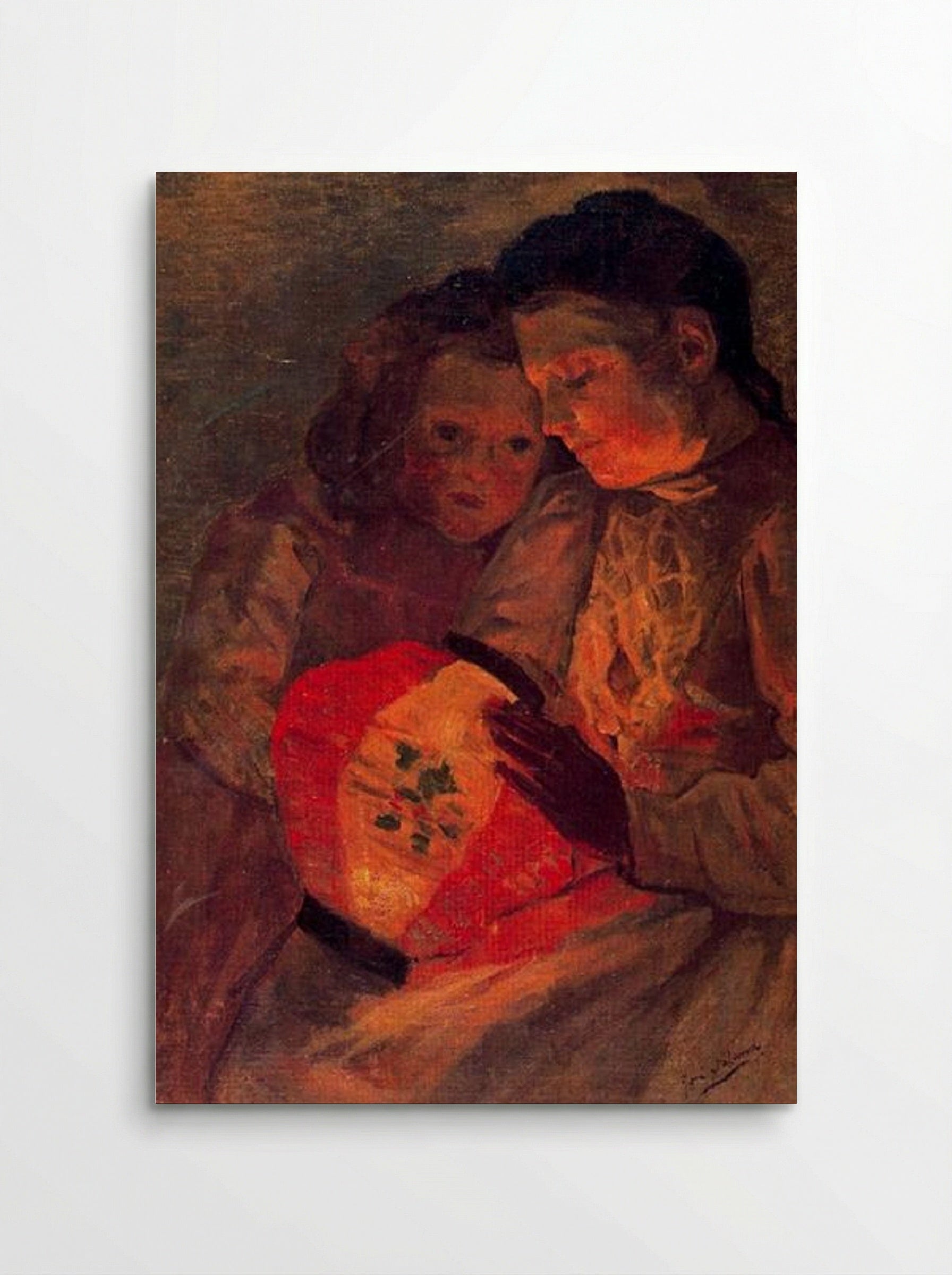 Children with the Lamp - José Gutiérrez Solana - Poster