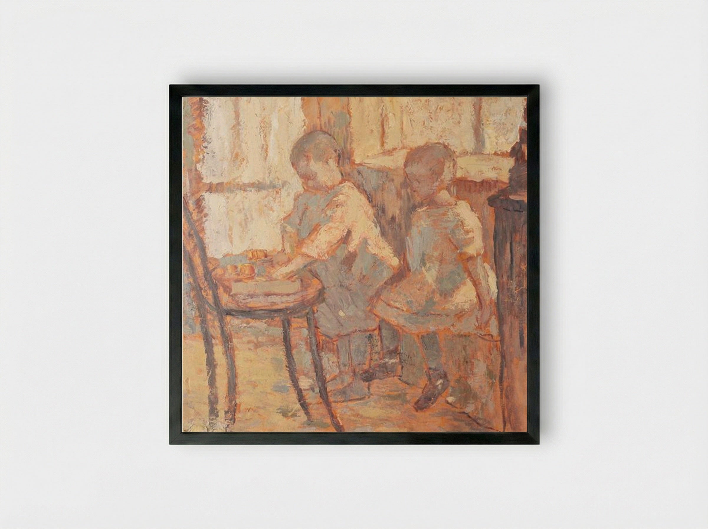 Childrens' Room - Nicolae Tonitza - Framed Print Black