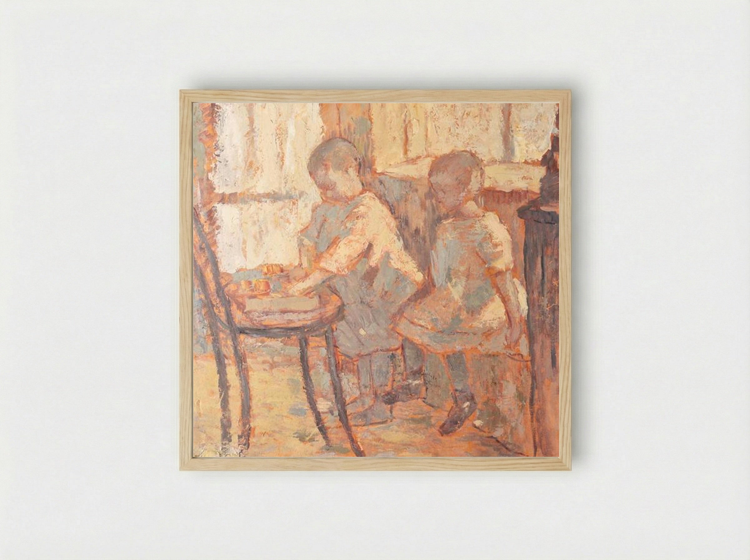 Childrens' Room - Nicolae Tonitza - Framed Print Wood