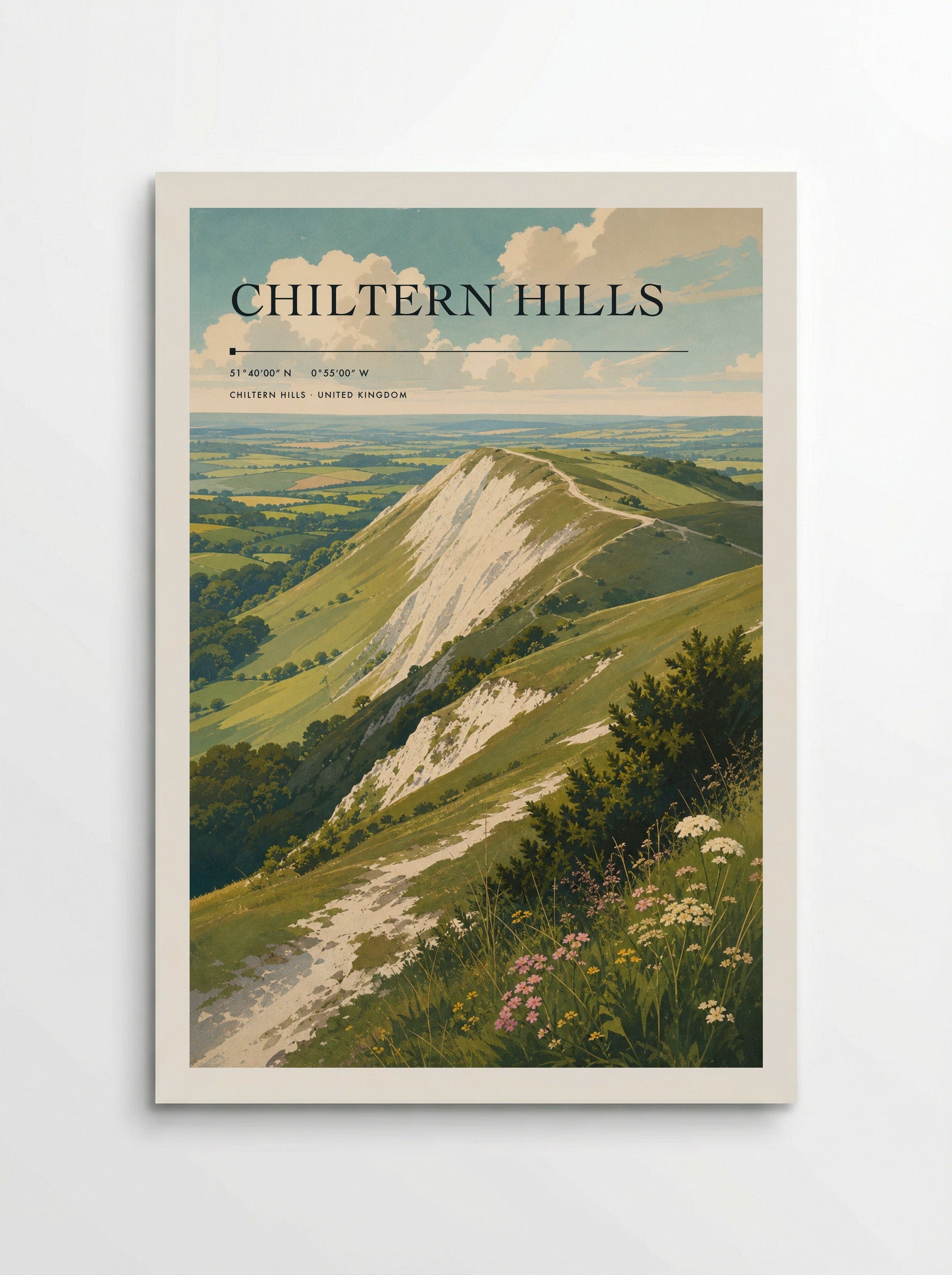 Chiltern Hills United Kingdom Travel Poster - Poster