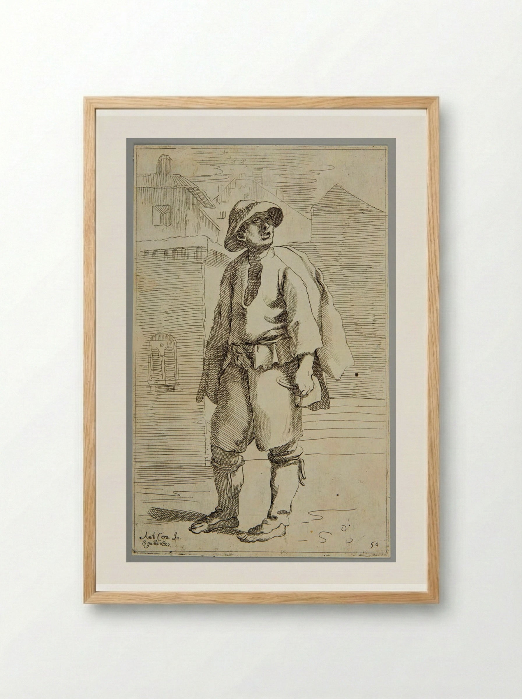 Chimney Sweep!, plate 50 - Simon Guillain - Framed Print Wood