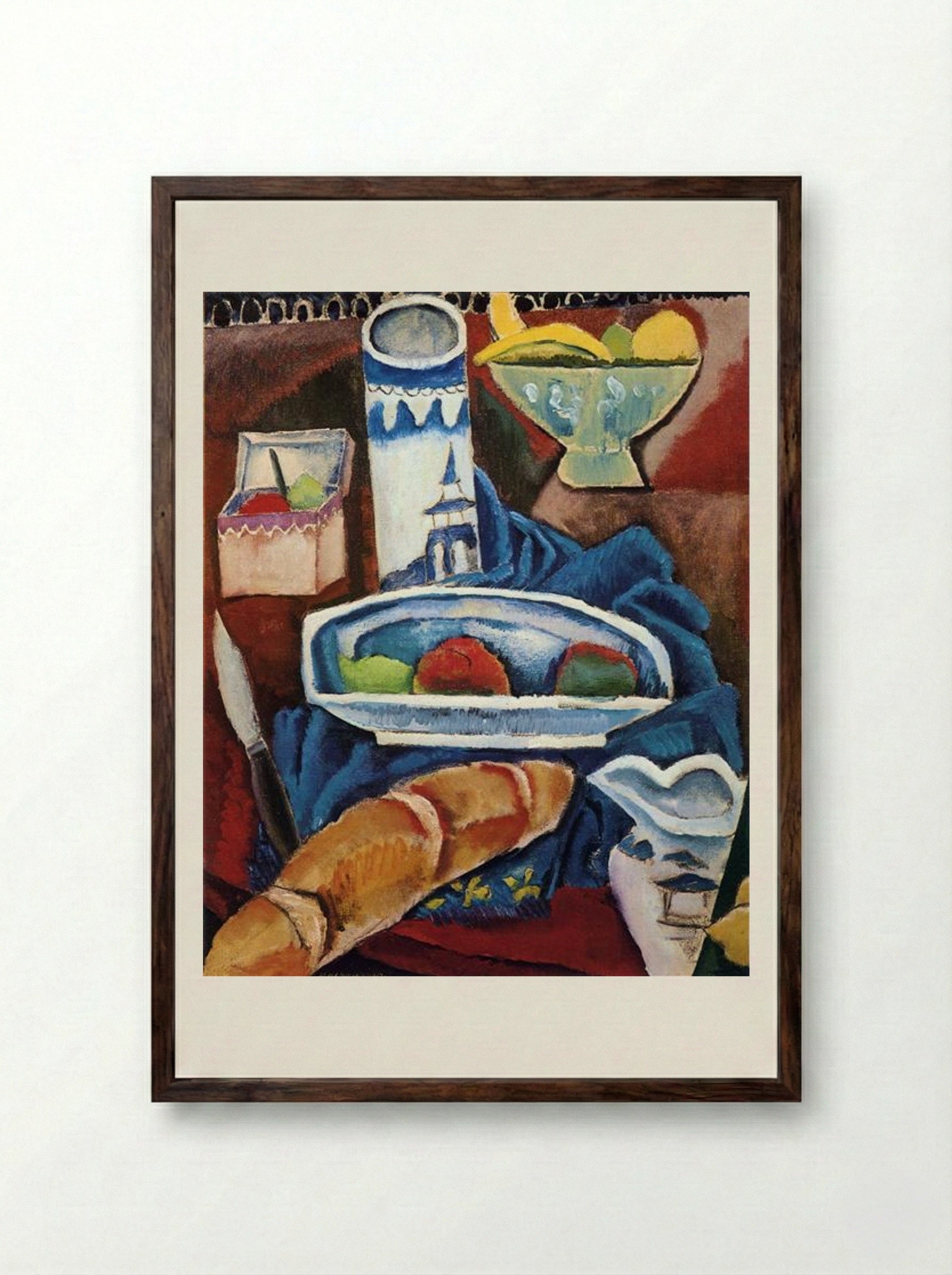 Chinese Bowl - Max Weber - Framed Print Dark Wood