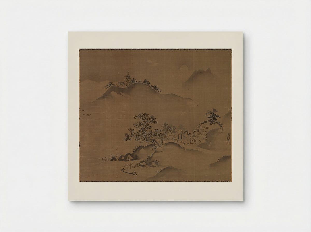Chinese Landscape - Kano Chikanobu - Poster