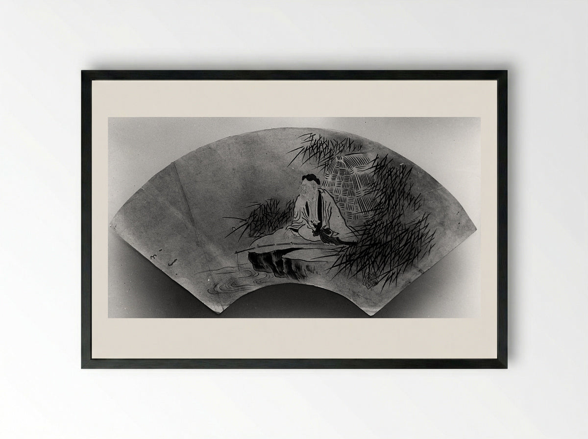 Chinese Sage - Kano Motonobu - Framed Print Black
