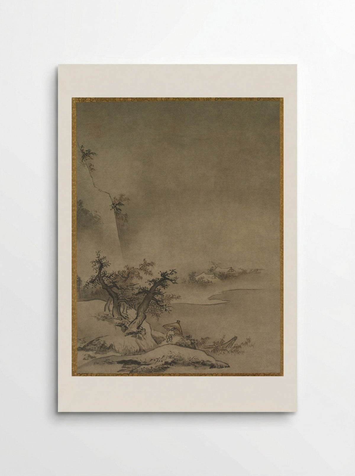 Chinese Servant Walking in the Rain - Gakuō Zōkyū - Poster