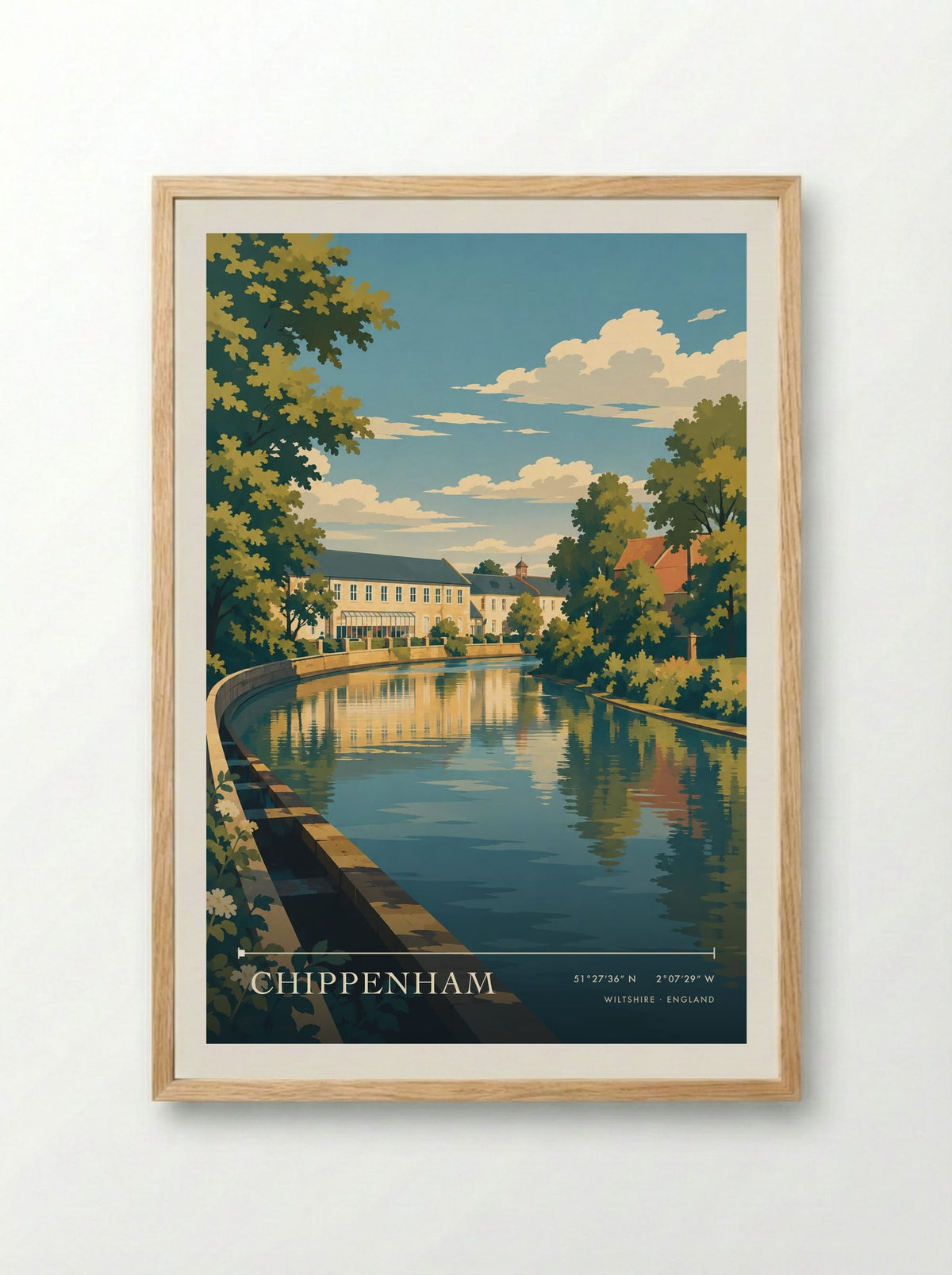 Chippenham, Wiltshire | Travel Poster - Framed Print Wood