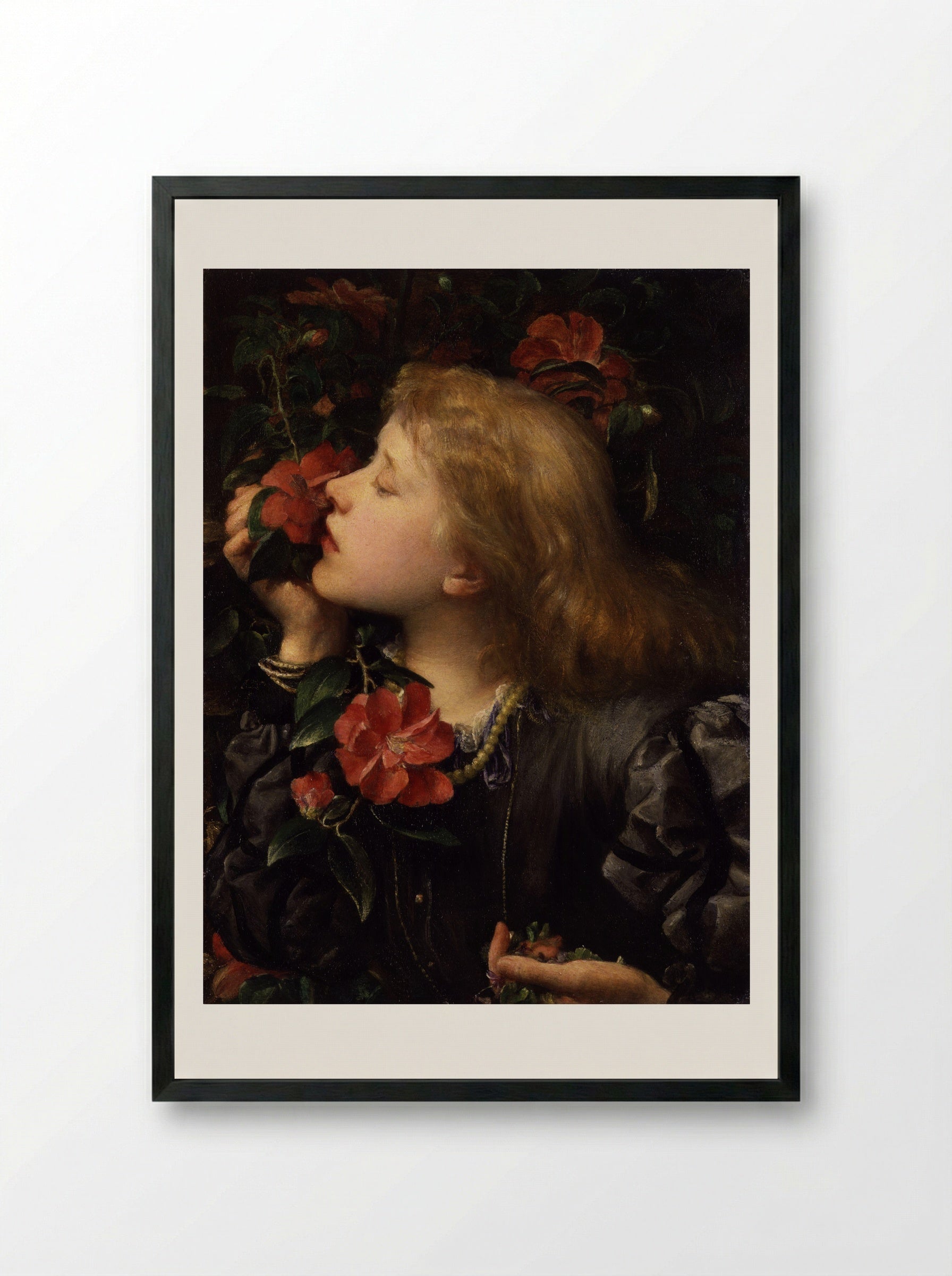 Choosing (Portrait of Ellen Terry) - George Frederick Watts - Framed Print Black