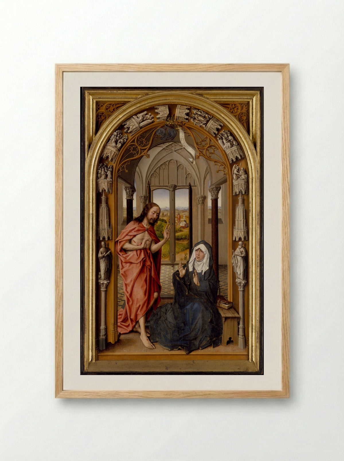 Christ Appearing to His Mother - Juan de Flandes - Framed Print Wood