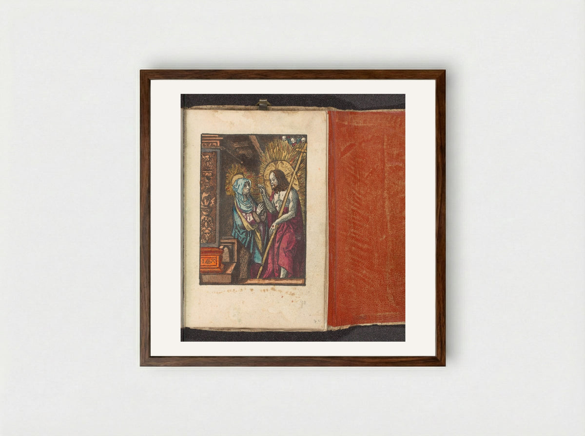 Christ Appears to His Mother - Doen Pietersz. - Framed Print Dark Wood