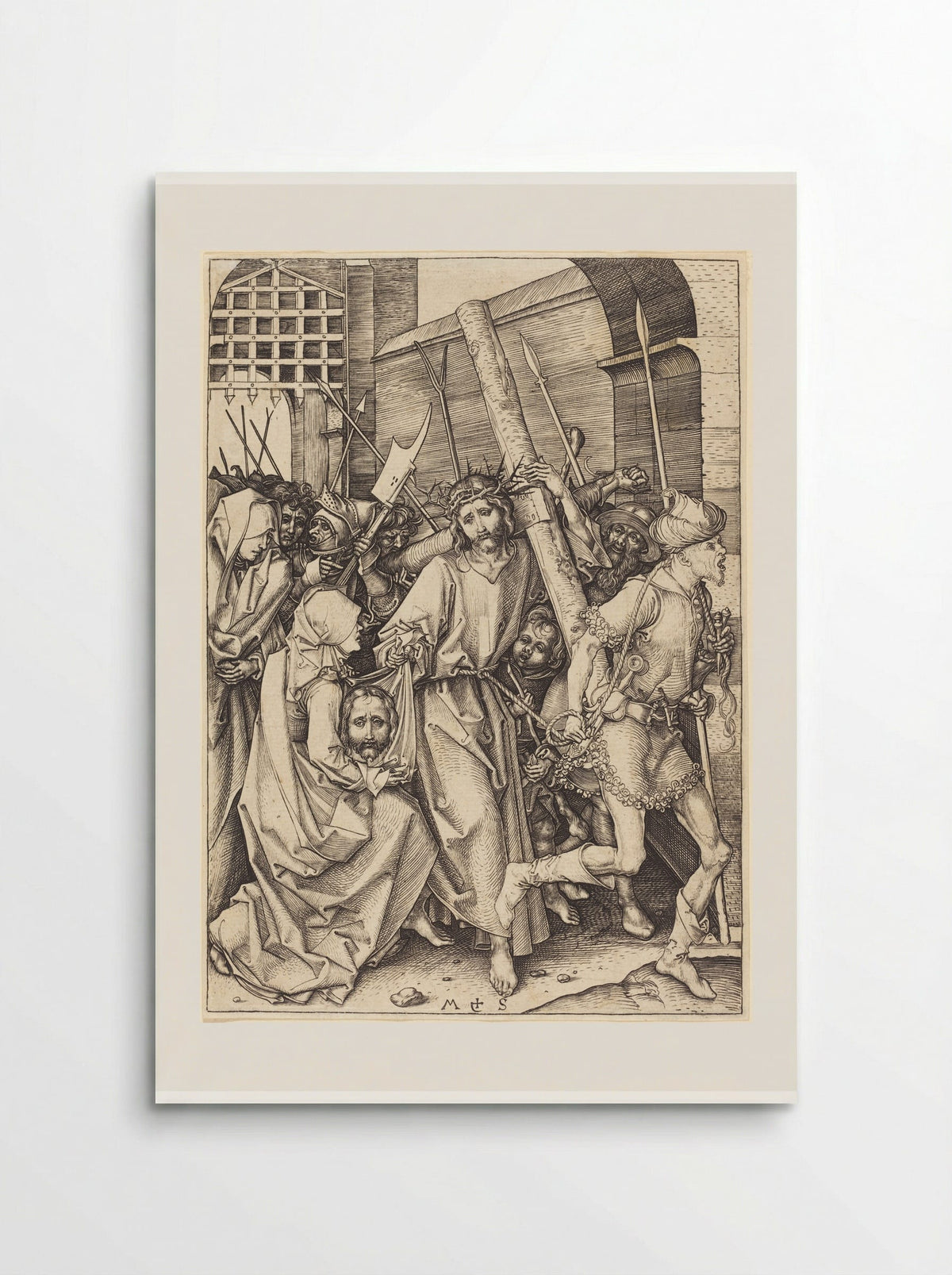 Christ Bearing the Cross, with Saint Veronica - Martin Schongauer - Poster
