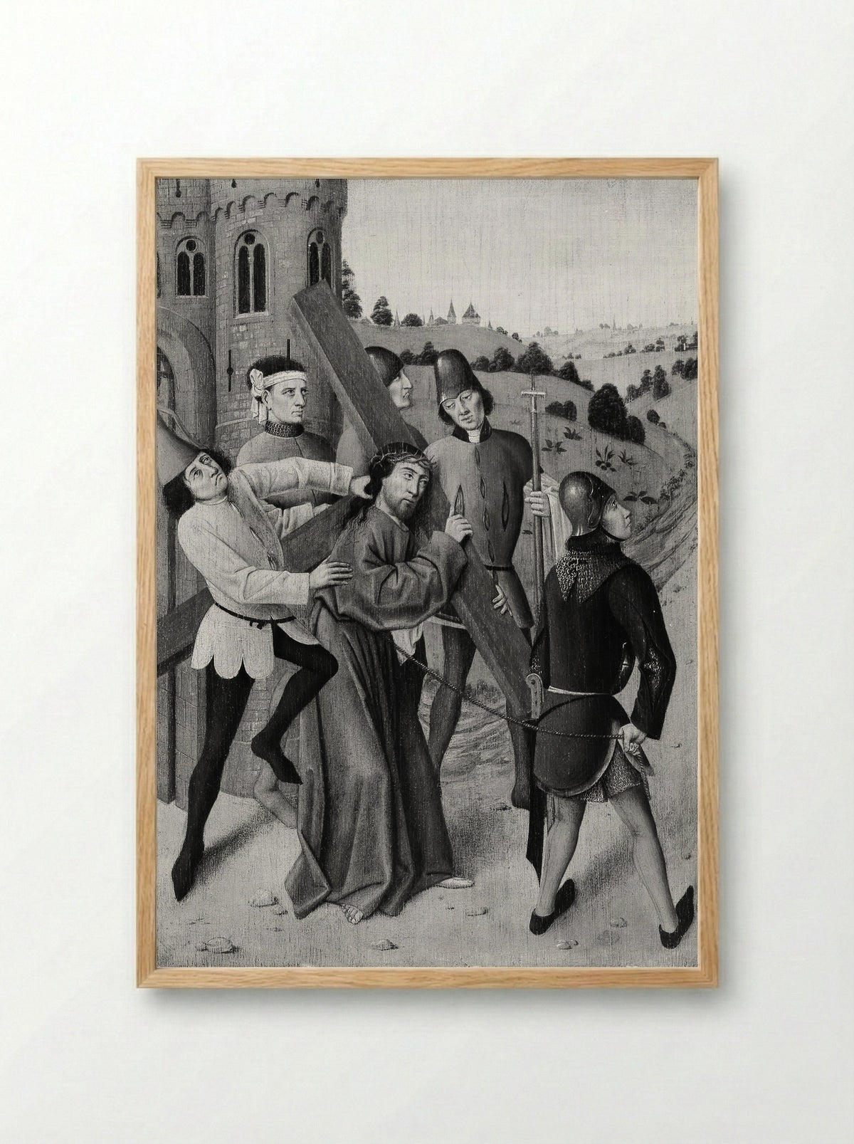 Christ Bearing the Cross - Northern French Painter - Framed Print Wood