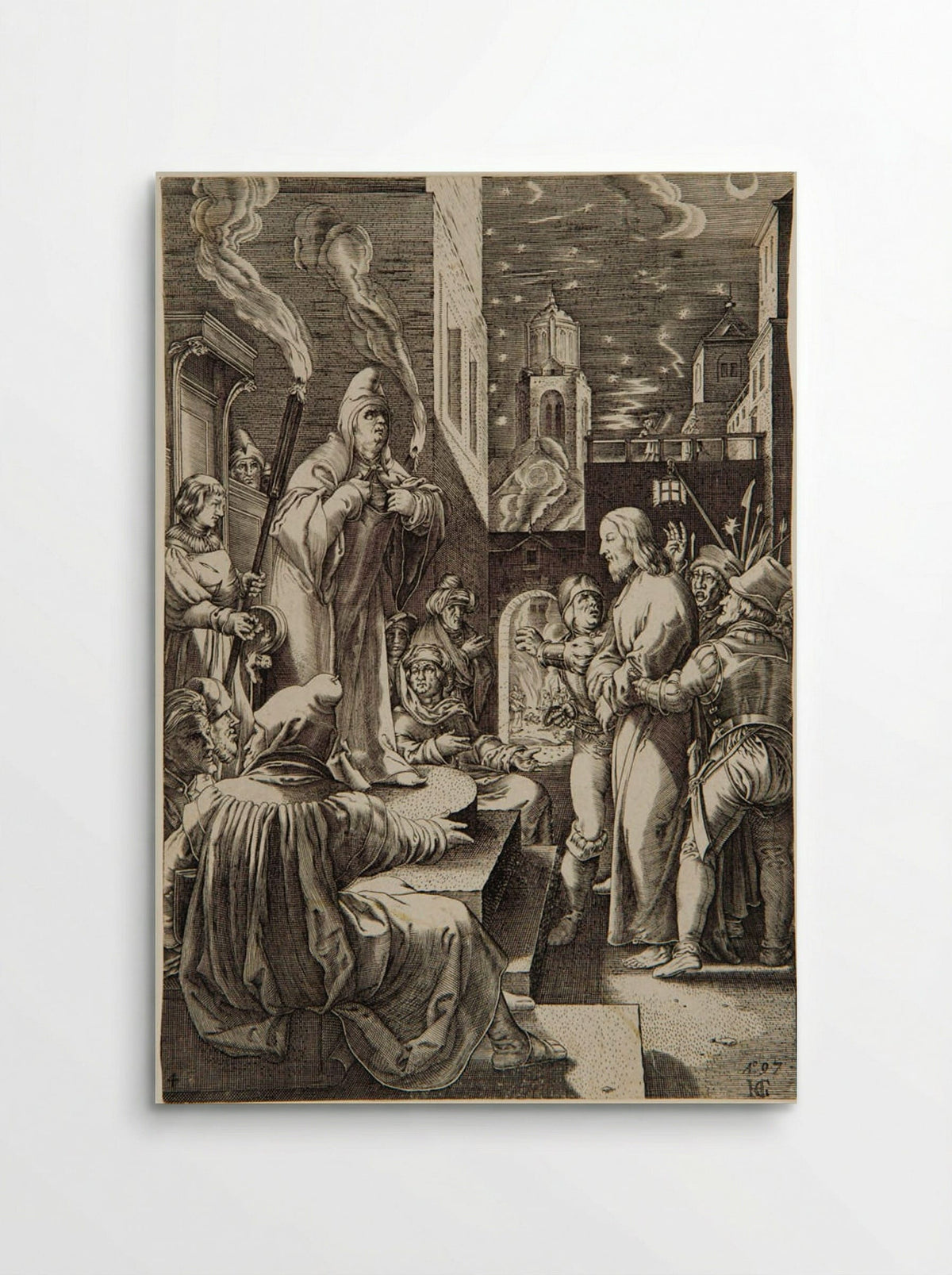 Christ Before Caiaphas - Cornelis Galle the Elder - Poster