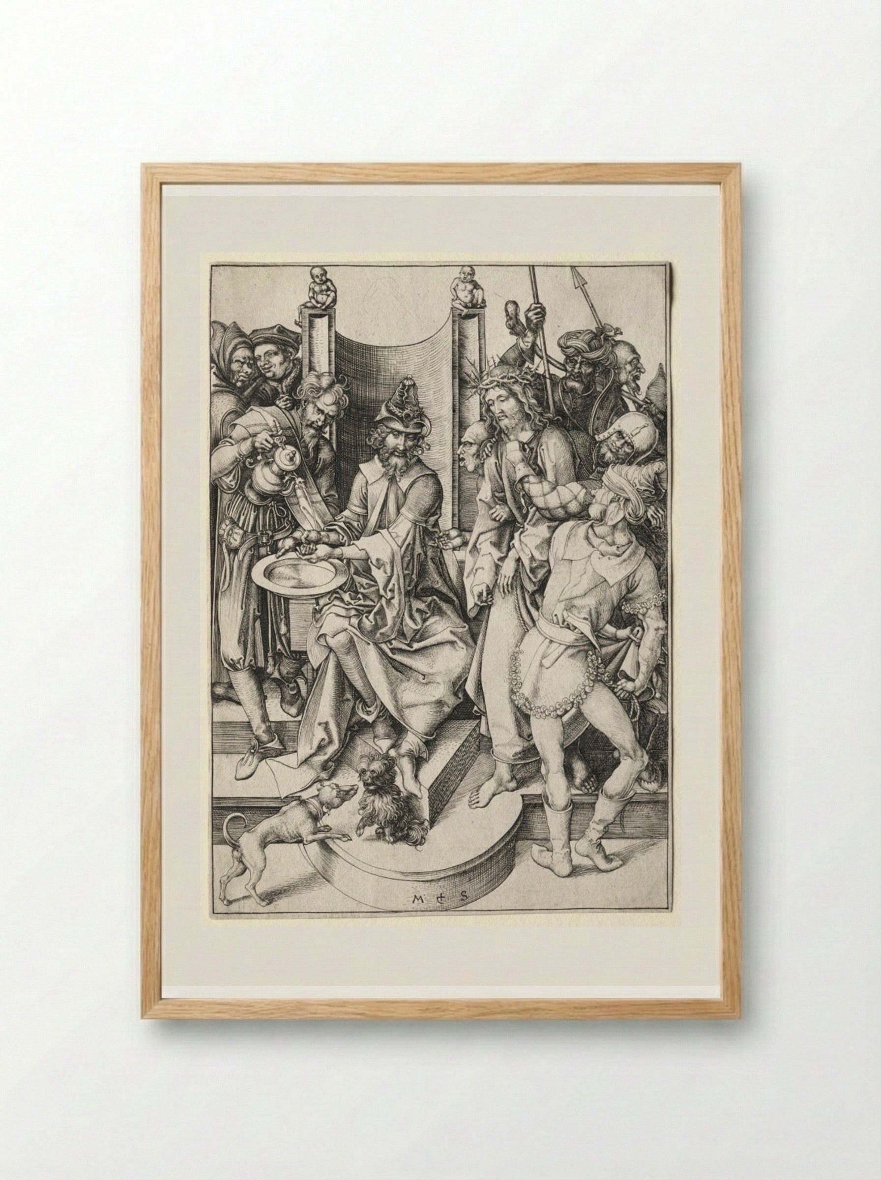 Christ Before Pilate - Martin Schongauer - Framed Print Wood