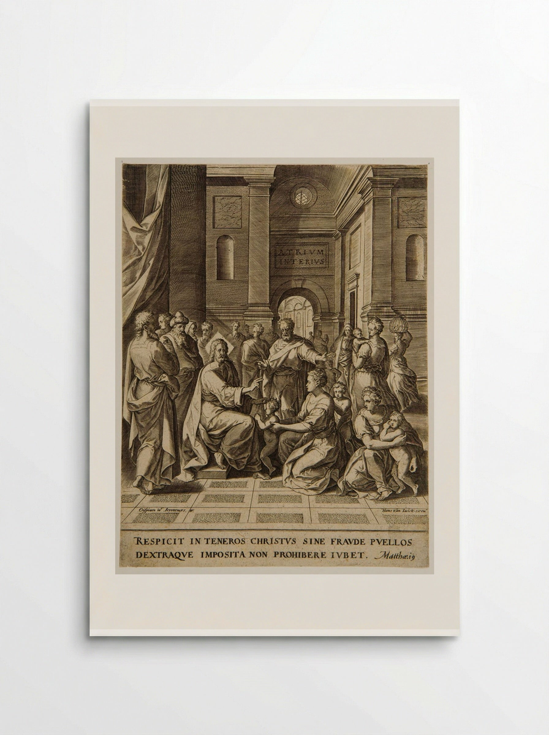 Christ Blessing Little Children - Hieronymus Wierix - Poster