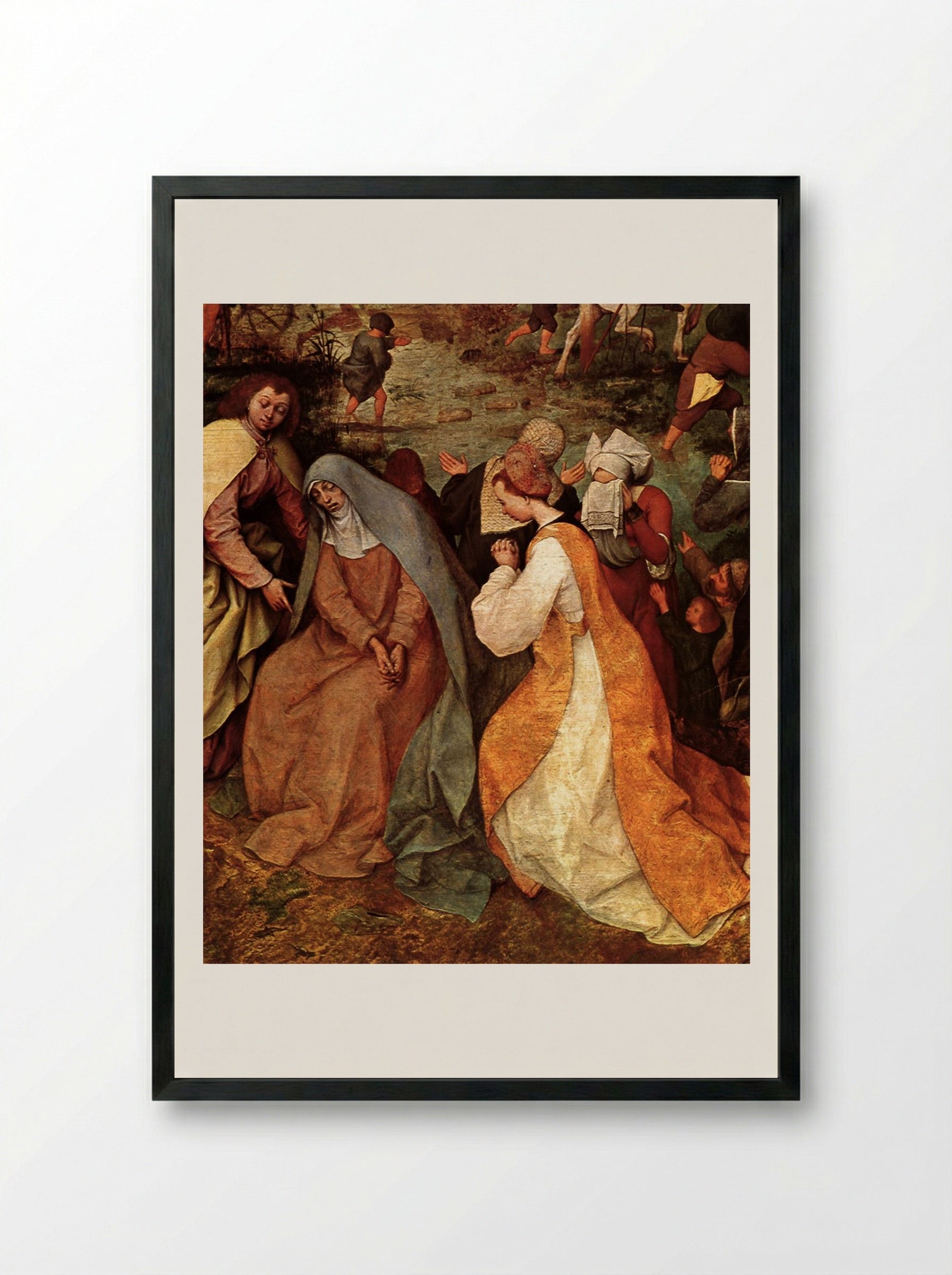 Christ Carrying the Cross - Pieter Bruegel the Elder - Framed Print Black
