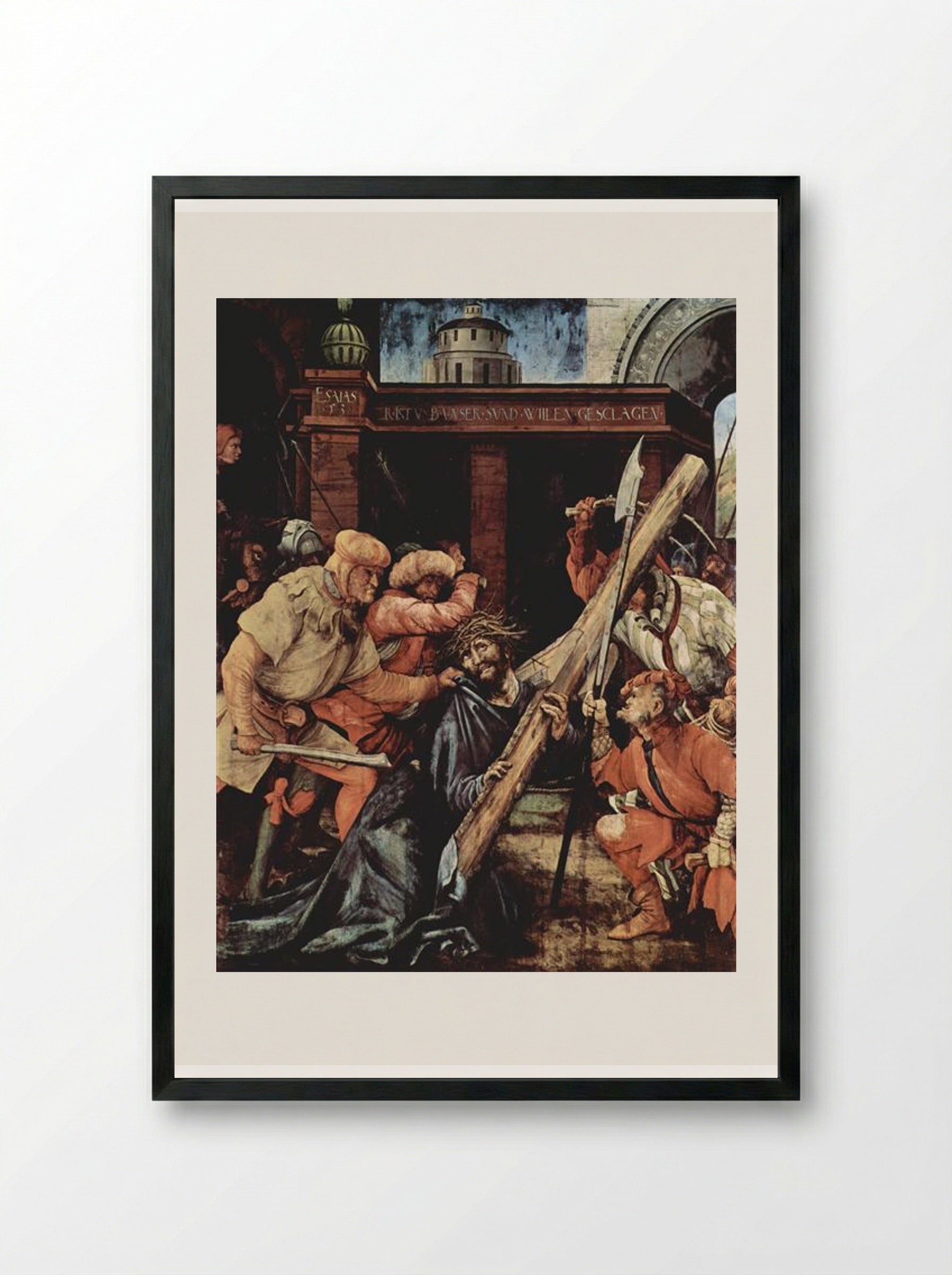 Christ Carrying the Cross - Matthias Grünewald - Framed Print Black