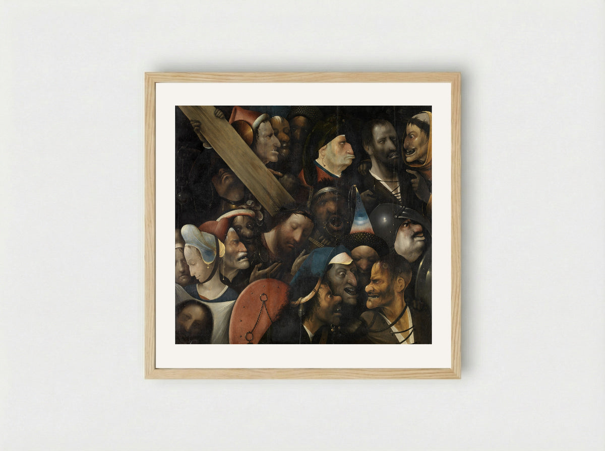 Christ Carrying the Cross - Hieronymus Bosch - Framed Print Wood