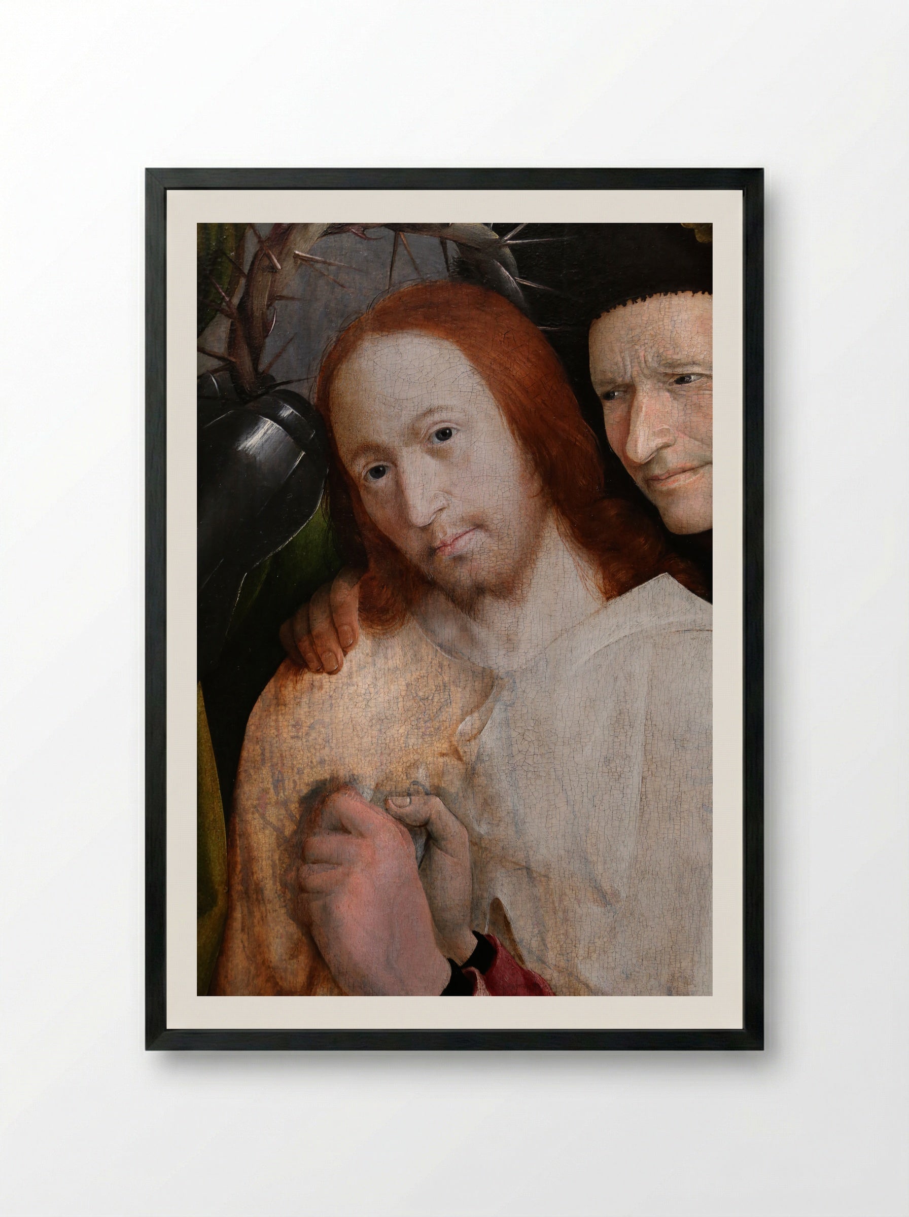 Christ Crowned with Thorns - Hieronymus Bosch - Framed Print Black