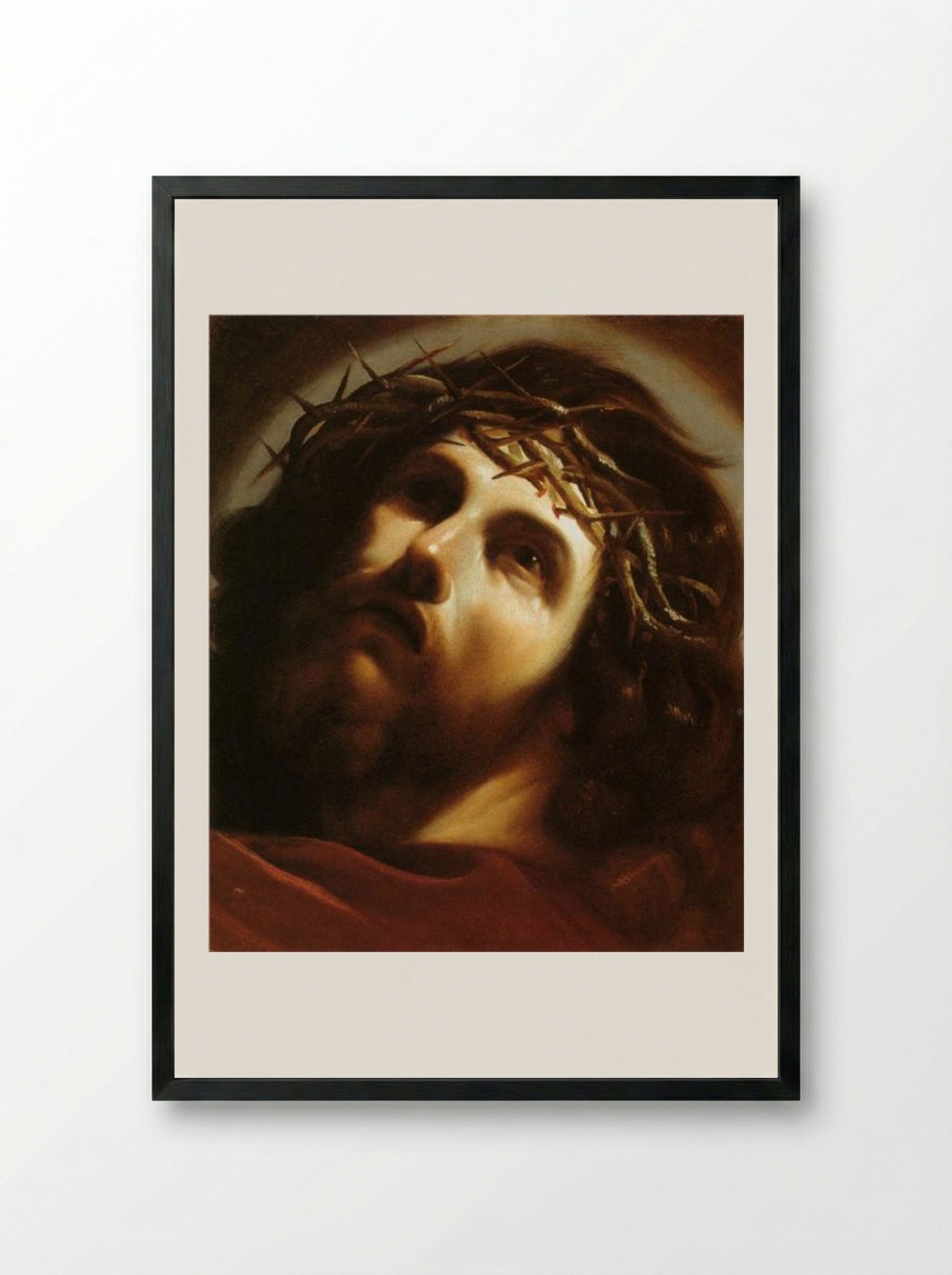 Christ Crowned with Thorns - Guercino - Framed Print Black