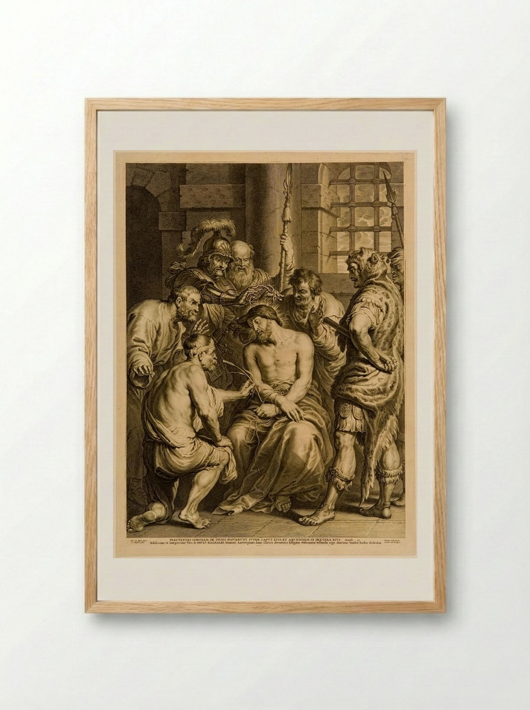 Christ Crowned with Thorns - Schelte Adamsz. Bolswert - Framed Print Wood