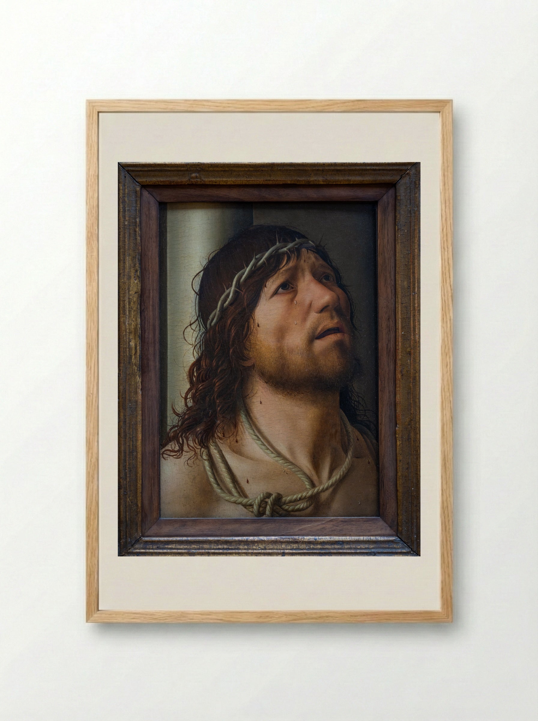 Christ Crowned with Thorns - Antonello da Messina - Framed Print Wood