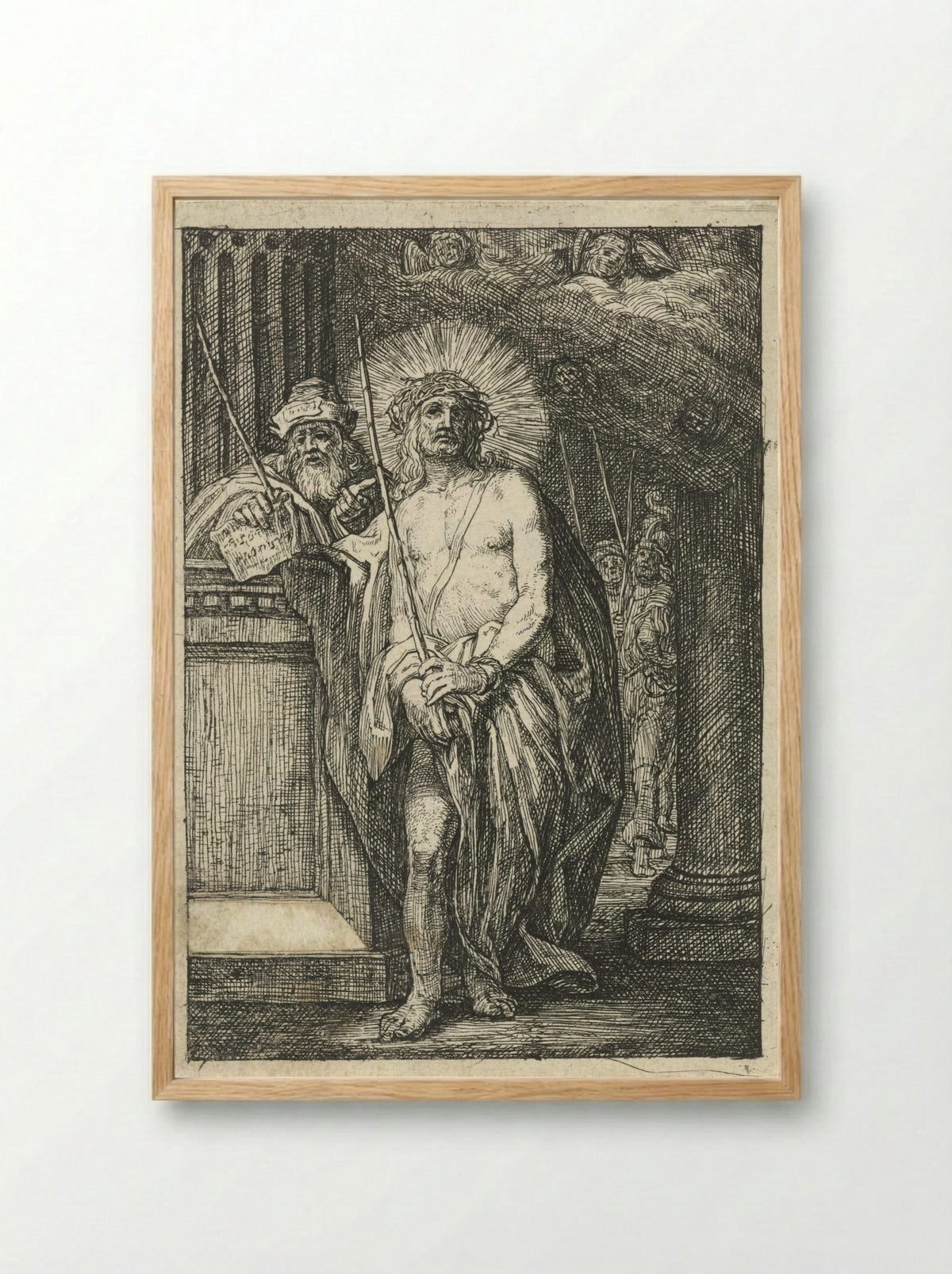 Christ Crowned with Thorns - Jacob Lois - Framed Print Wood