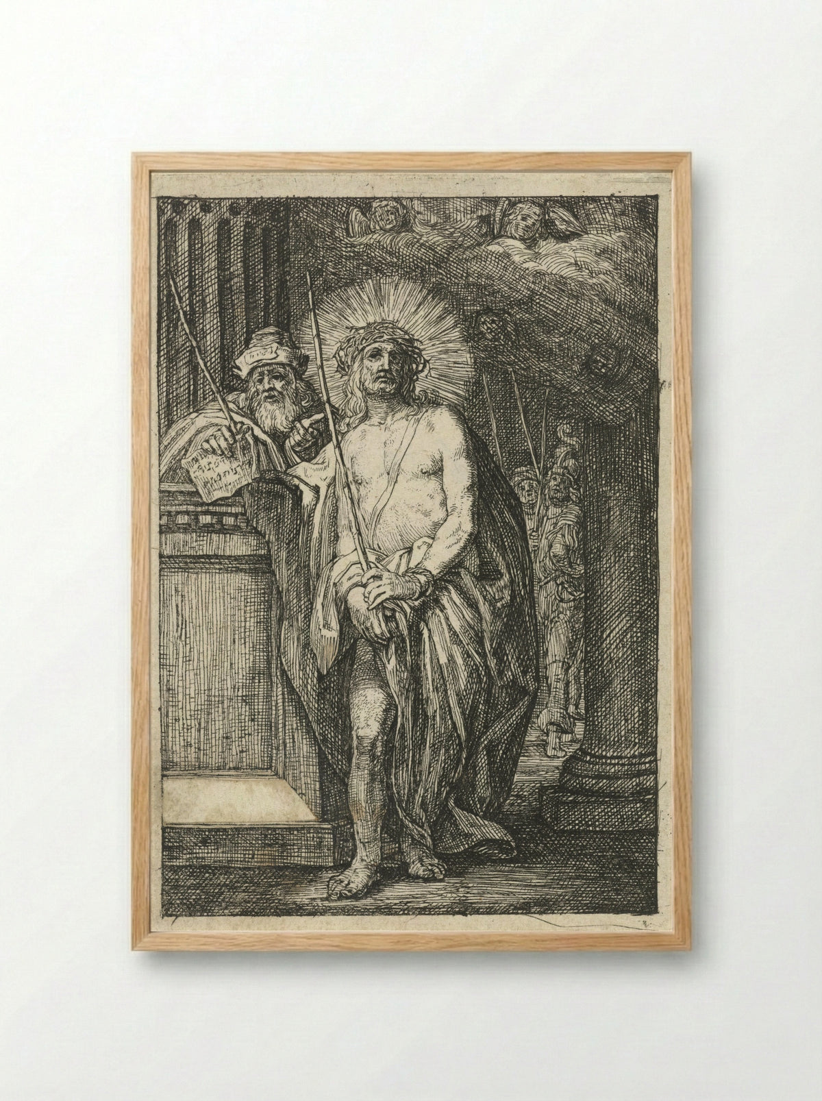 Christ Crowned with Thorns - Jacob Lois - Framed Print Wood