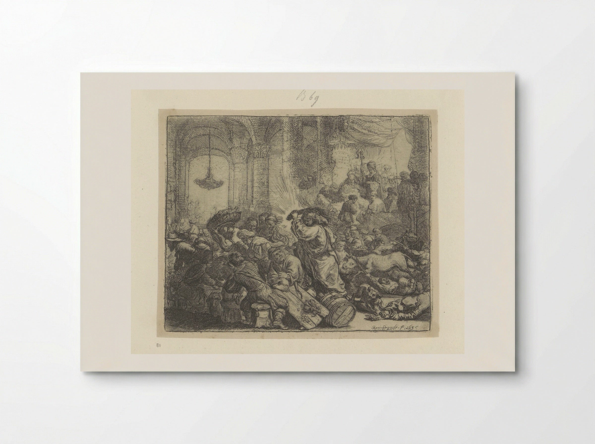 Christ Driving the Money Changers from the Temple - Rembrandt van Rijn - Poster