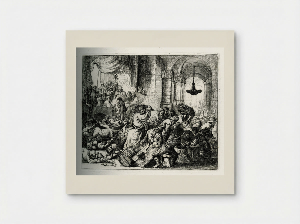 Christ Driving the Money Changers from the Temple - David Deuchar - Poster
