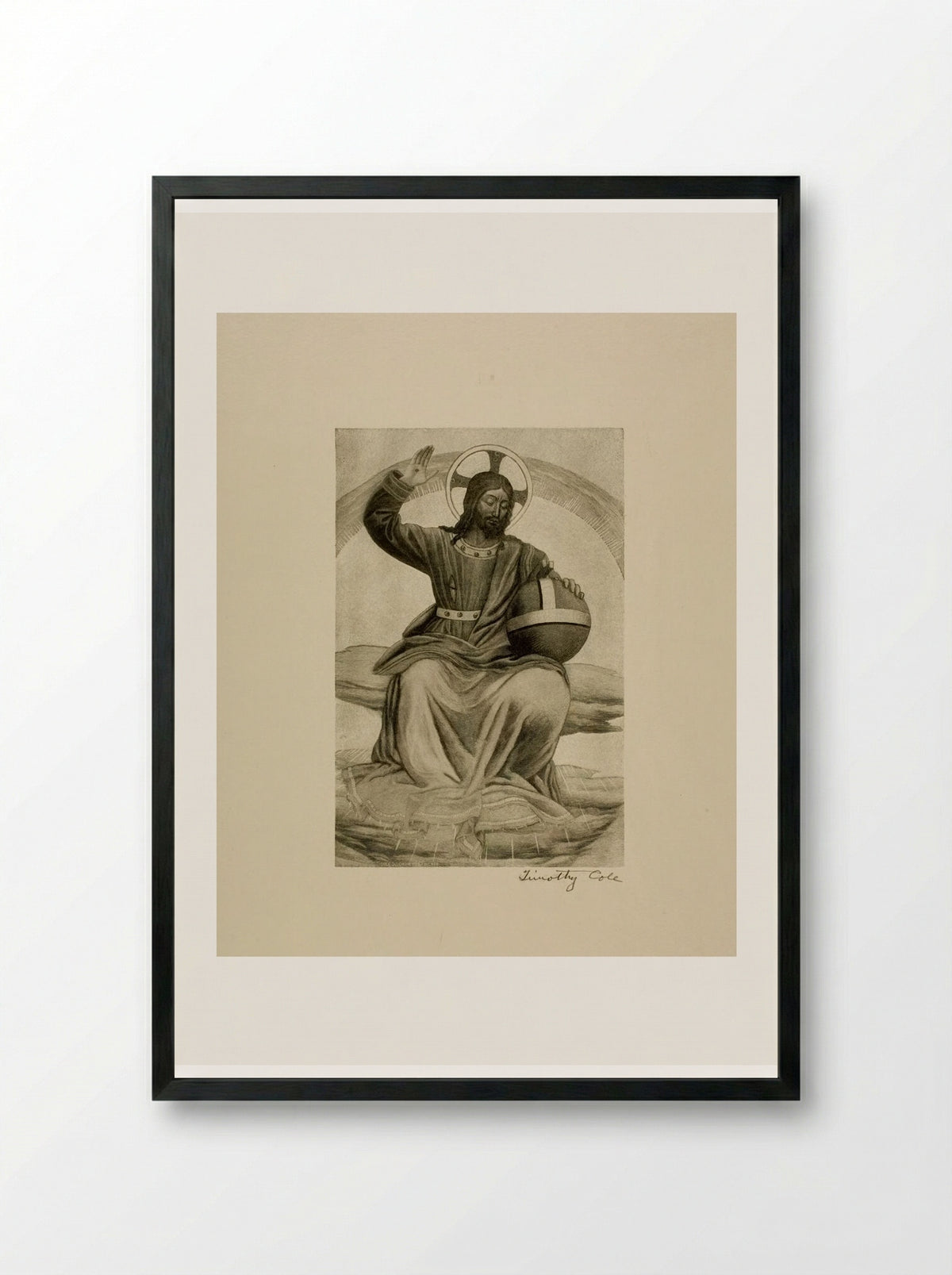 Christ Enthroned - Timothy Cole - Framed Print Black