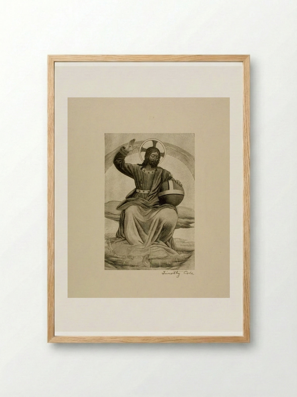 Christ Enthroned - Timothy Cole - Framed Print Wood